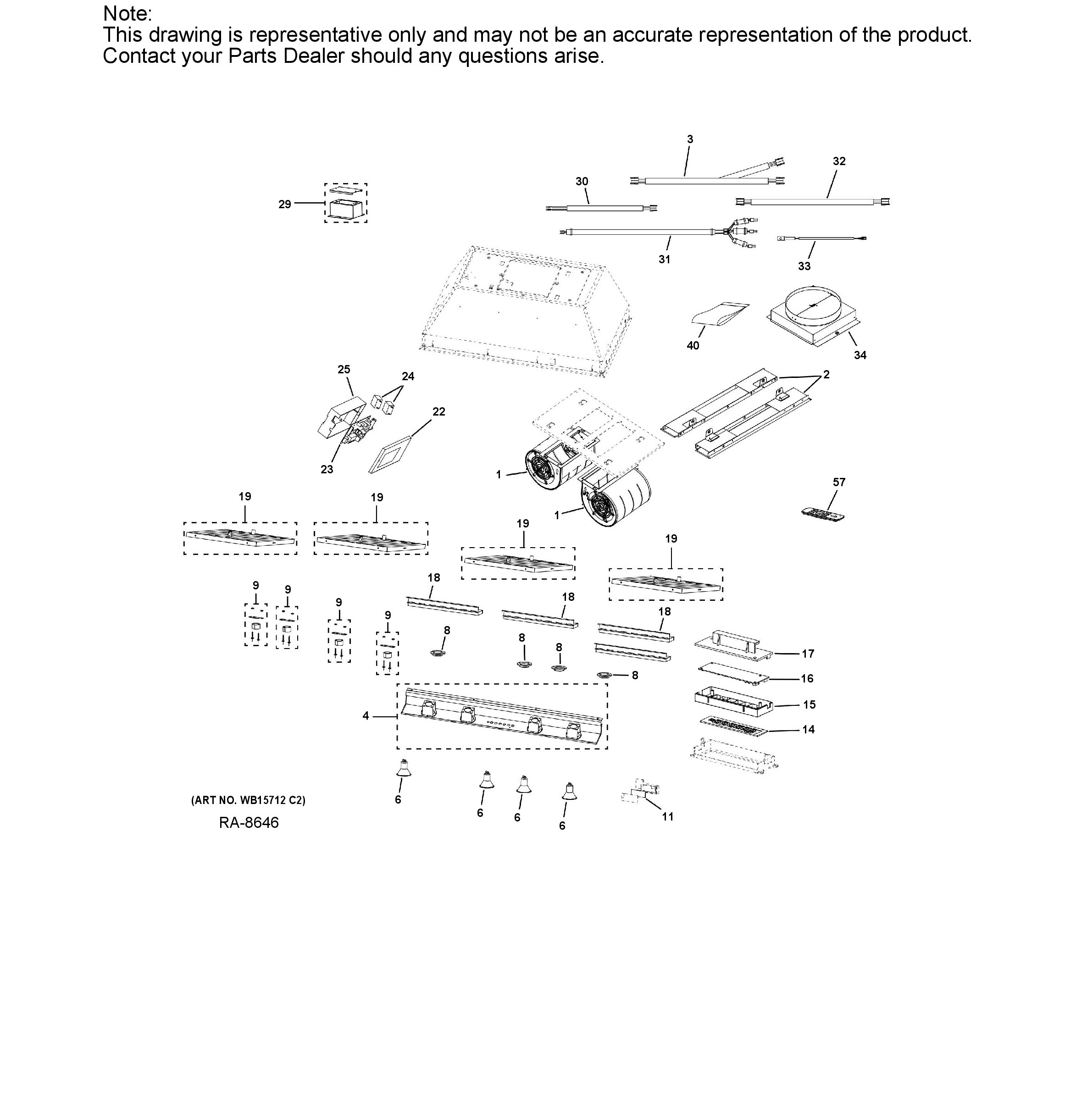 UVC9480SL1SS Exploded View 1 appliance exploded-view parts diagram