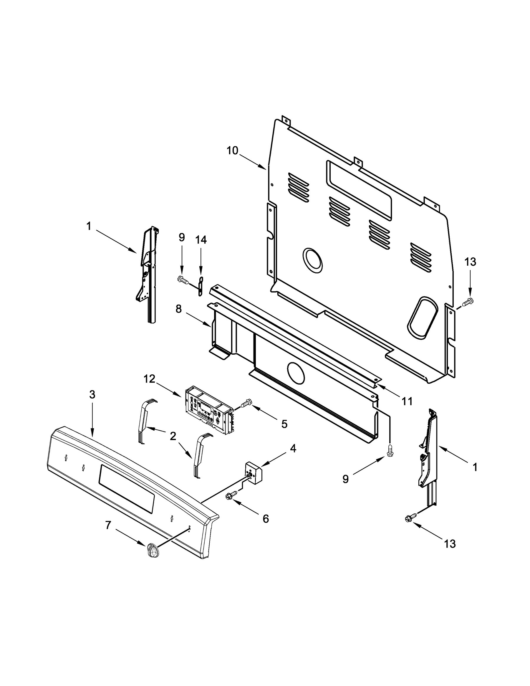 Control panel parts