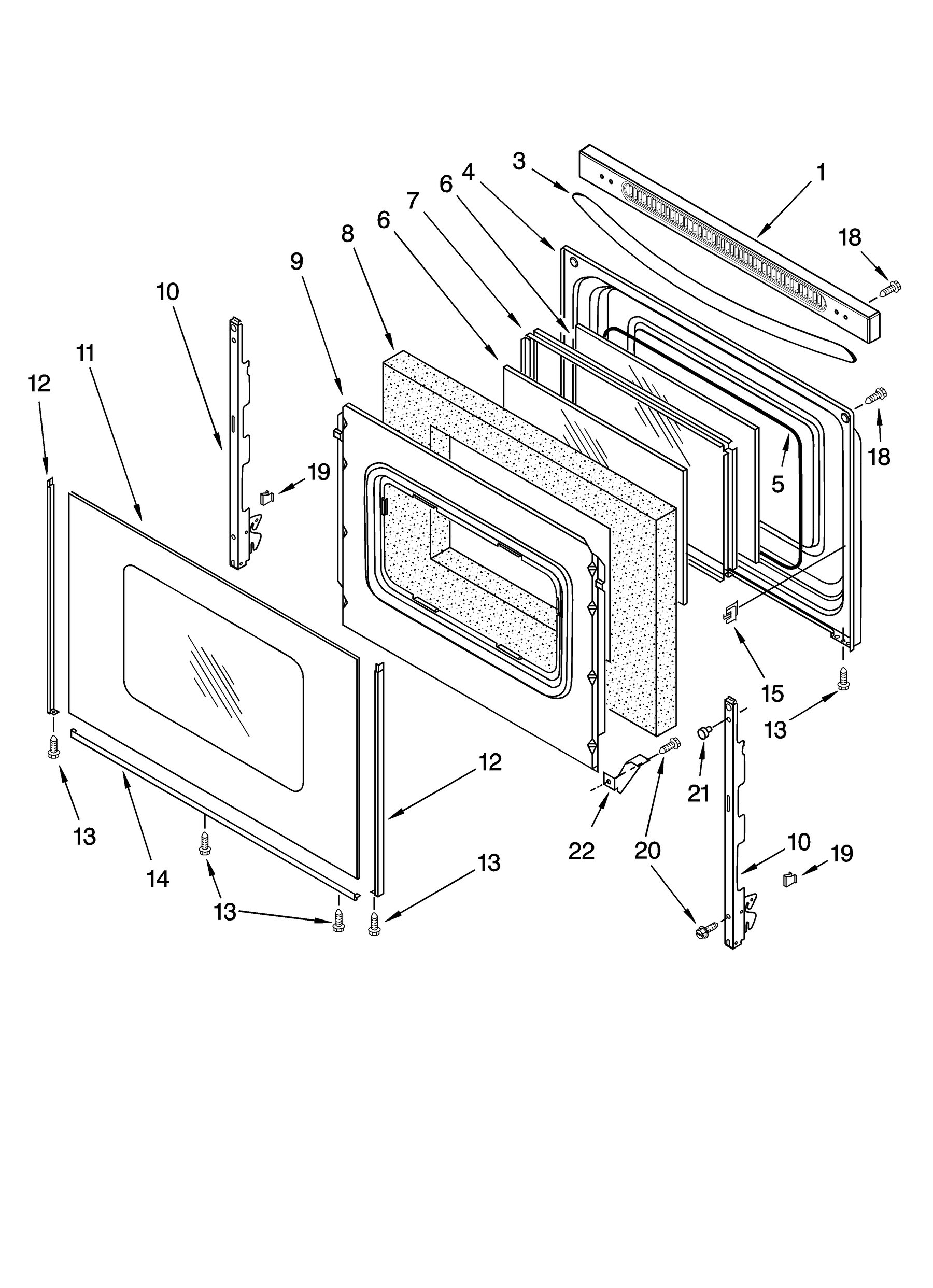 Door parts — Approved diagram