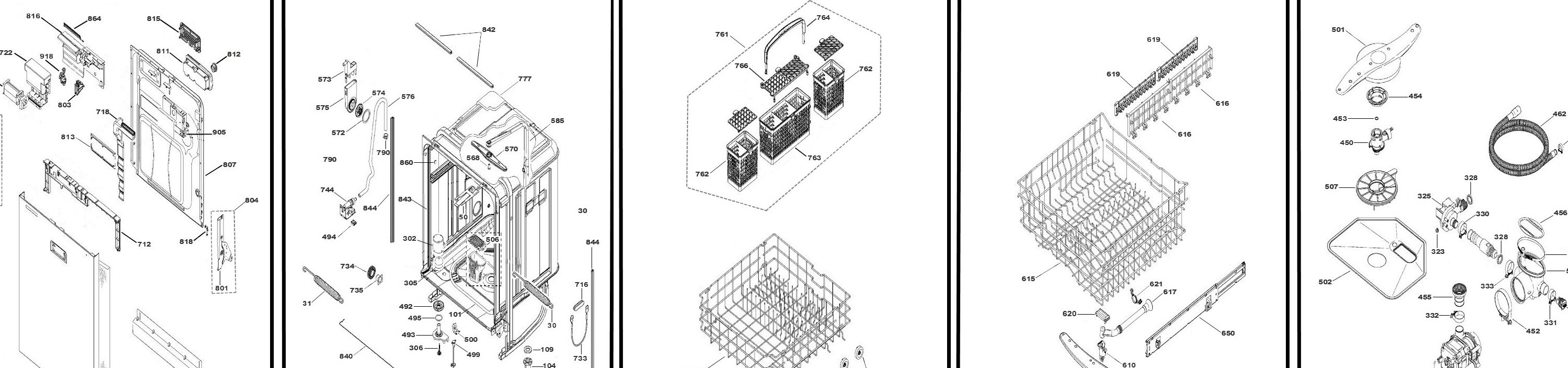 ZBD6900D00II Exploded View 1 appliance exploded-view parts diagram
