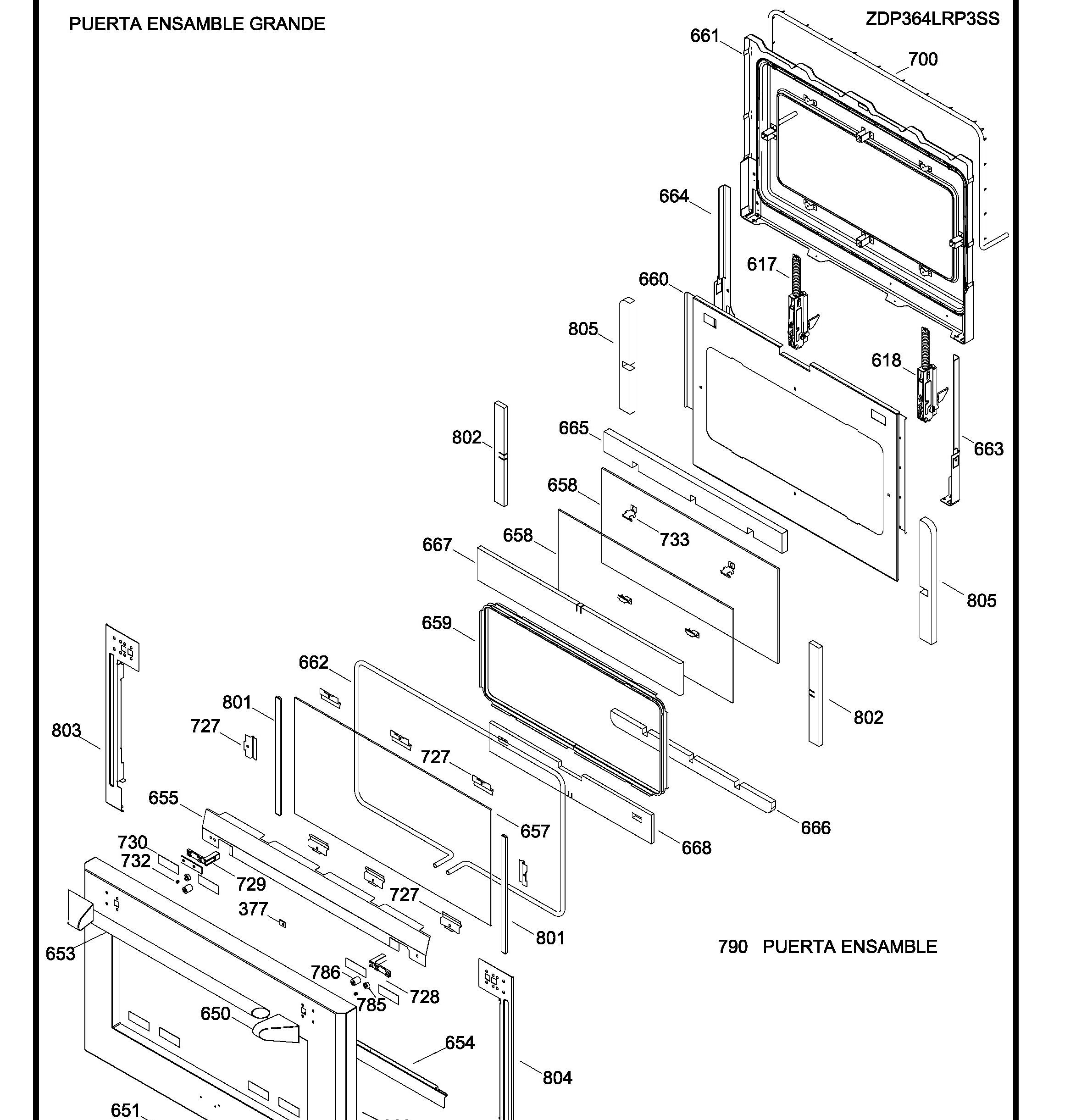 ZDP364LRP3SS Exploded View 5 appliance exploded-view parts diagram