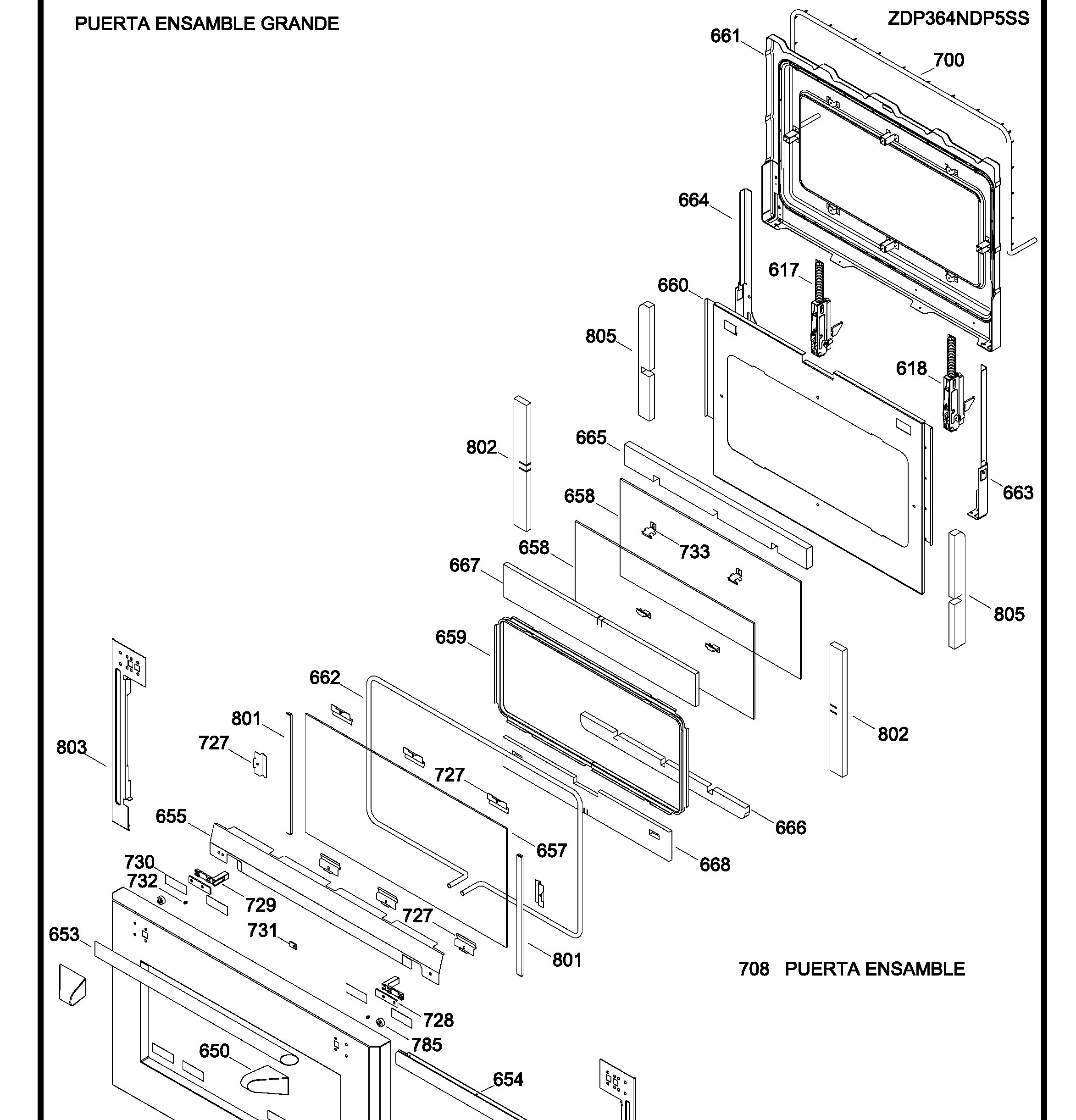 ZDP364NDP5SS Exploded View 5 appliance exploded-view parts diagram