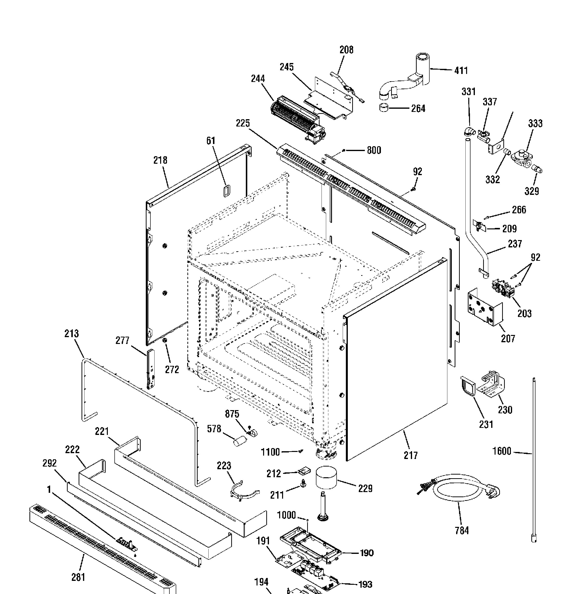 ZDP364NRP1SS Exploded View 9 appliance exploded-view parts diagram