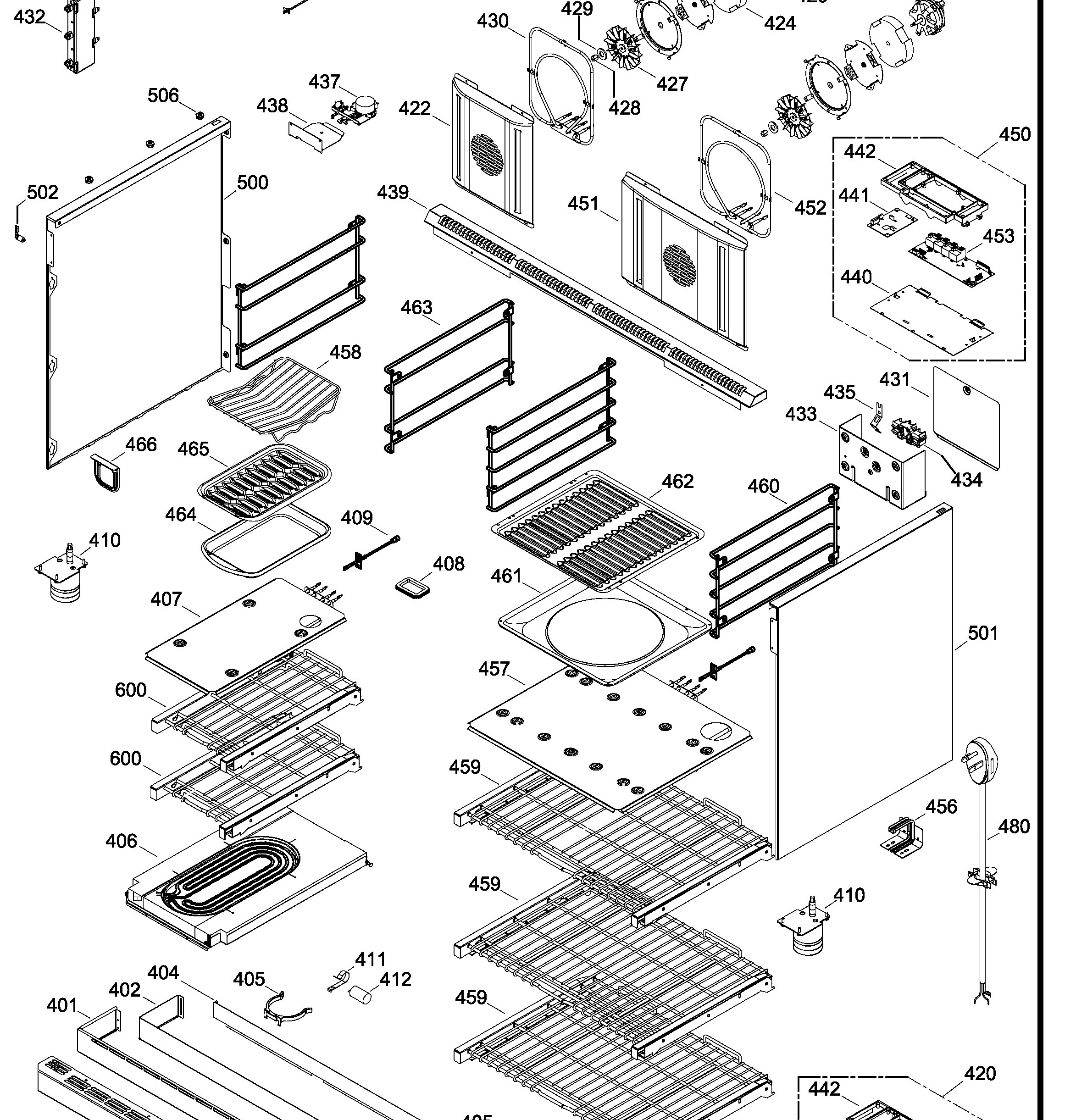ZDP484LGP2SS Exploded View 4 appliance exploded-view parts diagram