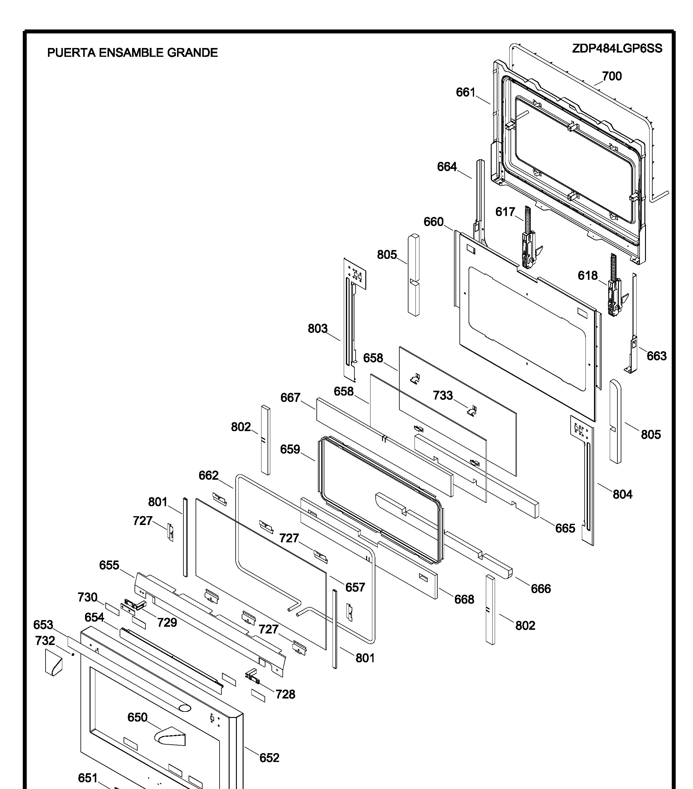 ZDP484LGP6SS Exploded View 5 appliance exploded-view parts diagram