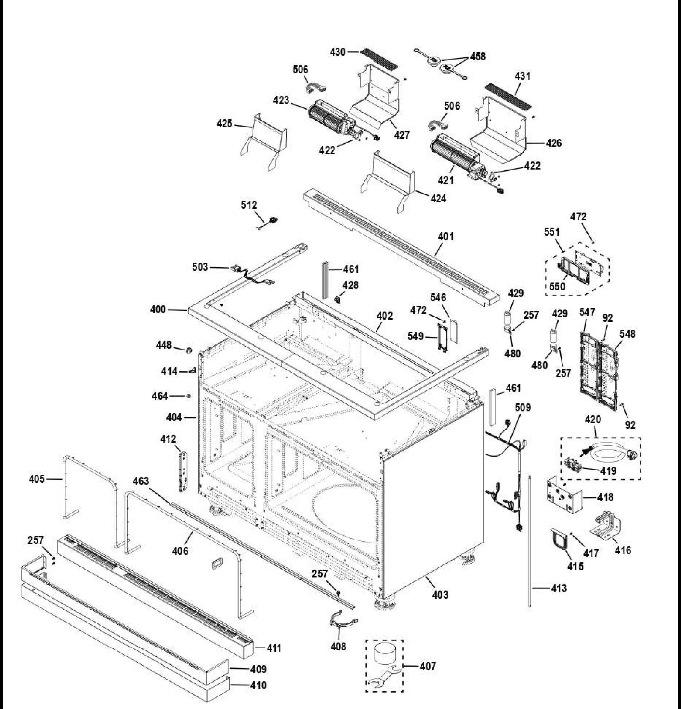 ZDP484NGT1SS Exploded View 9 appliance exploded-view parts diagram