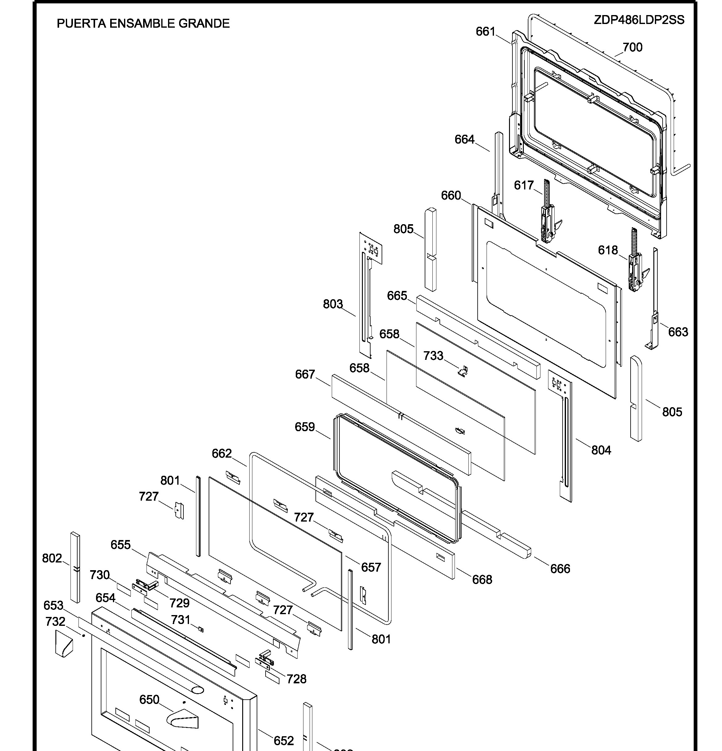 ZDP486LDP2SS Exploded View 5 appliance exploded-view parts diagram