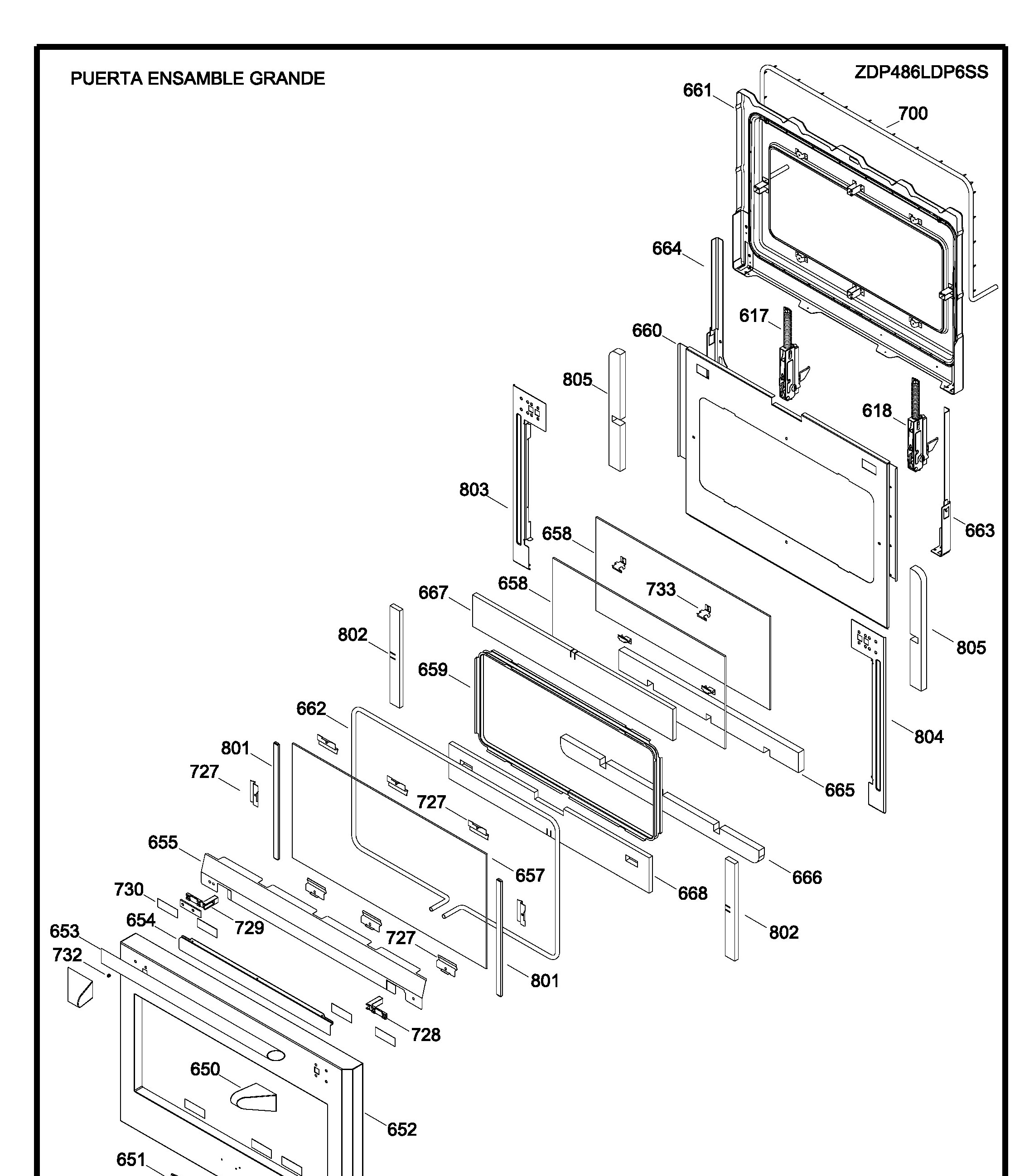 ZDP486LDP6SS Exploded View 5 appliance exploded-view parts diagram