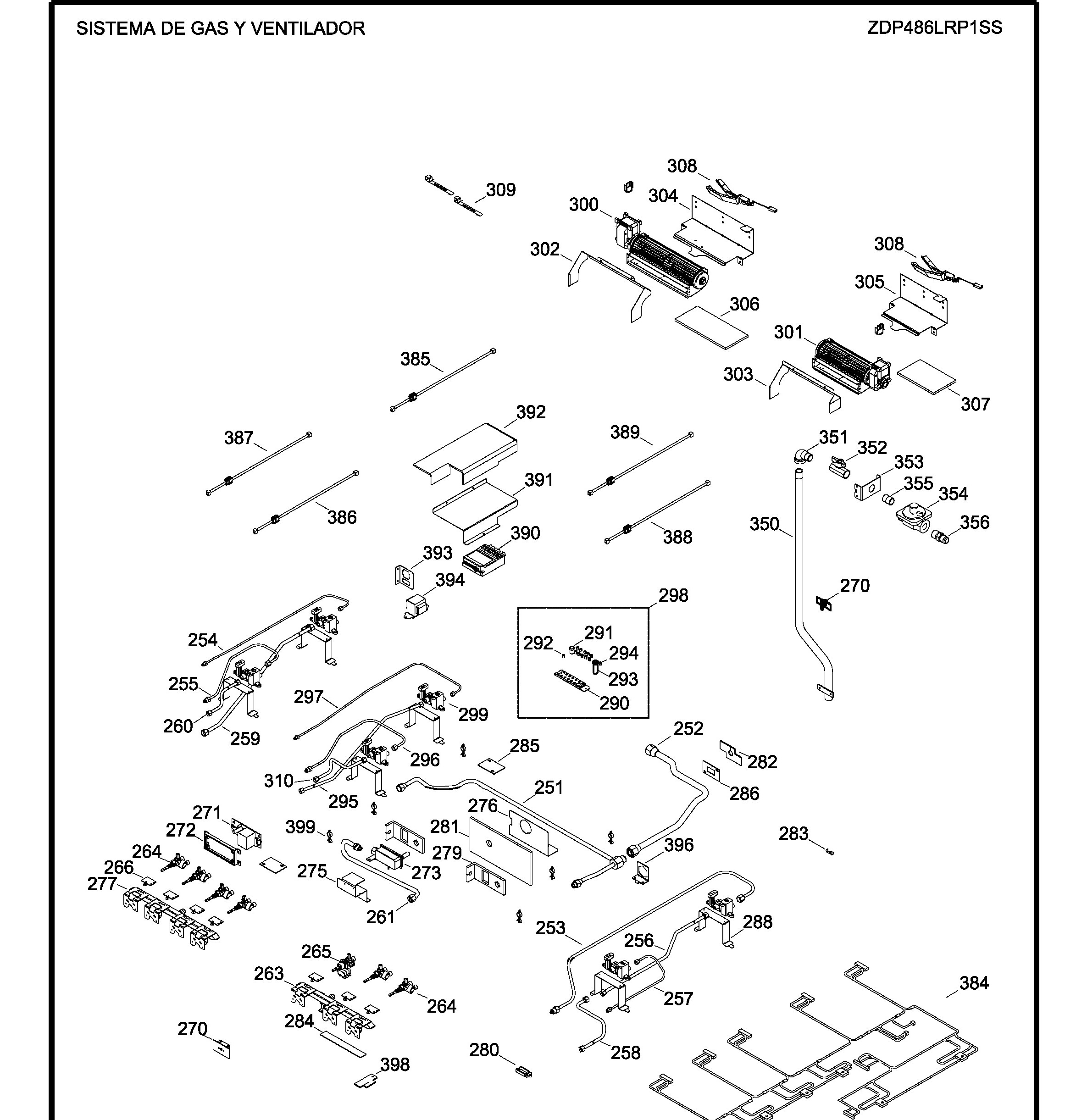 ZDP486LRP1SS Exploded View 3 appliance exploded-view parts diagram