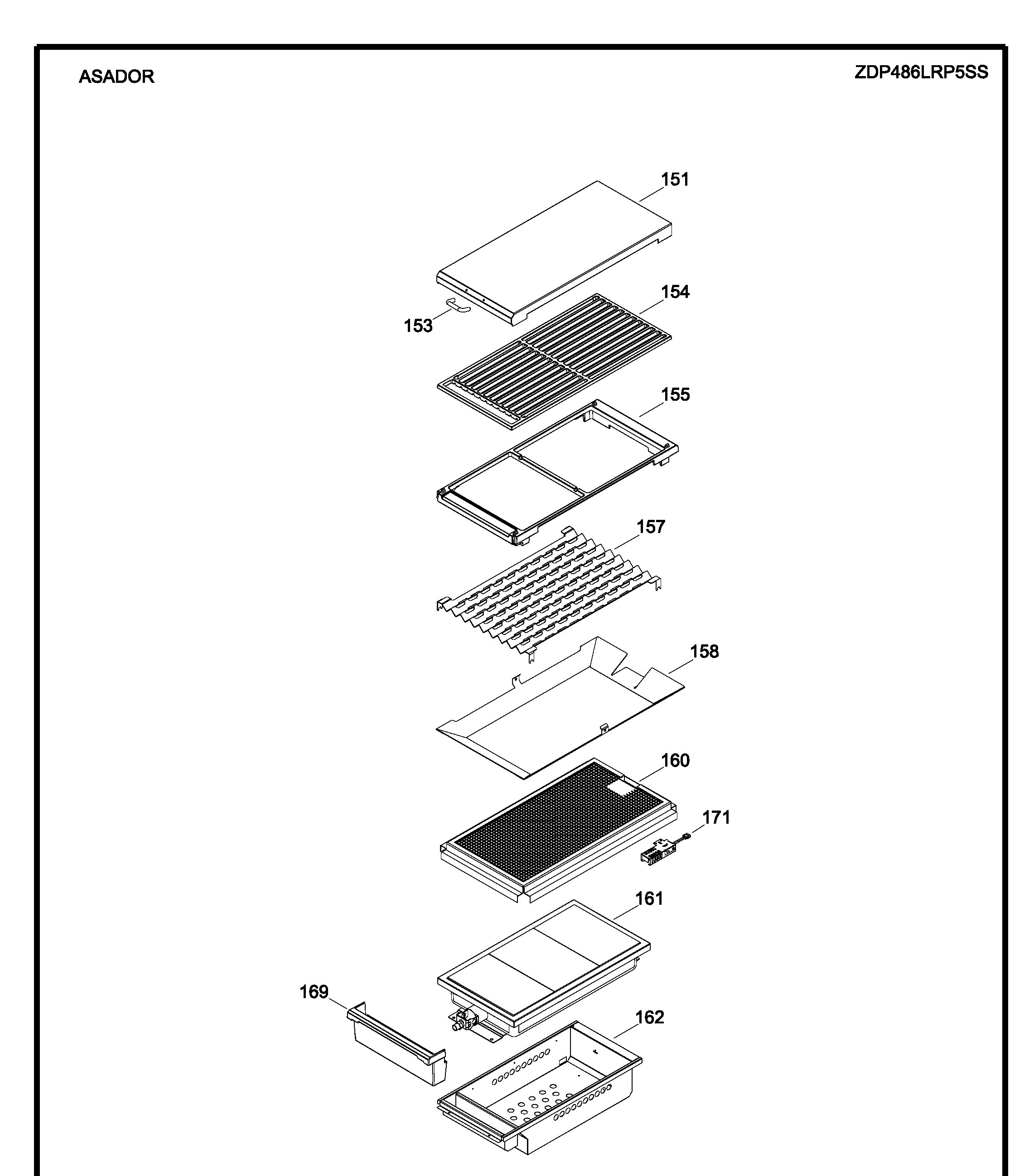 ZDP486LRP5SS Exploded View 2 appliance exploded-view parts diagram