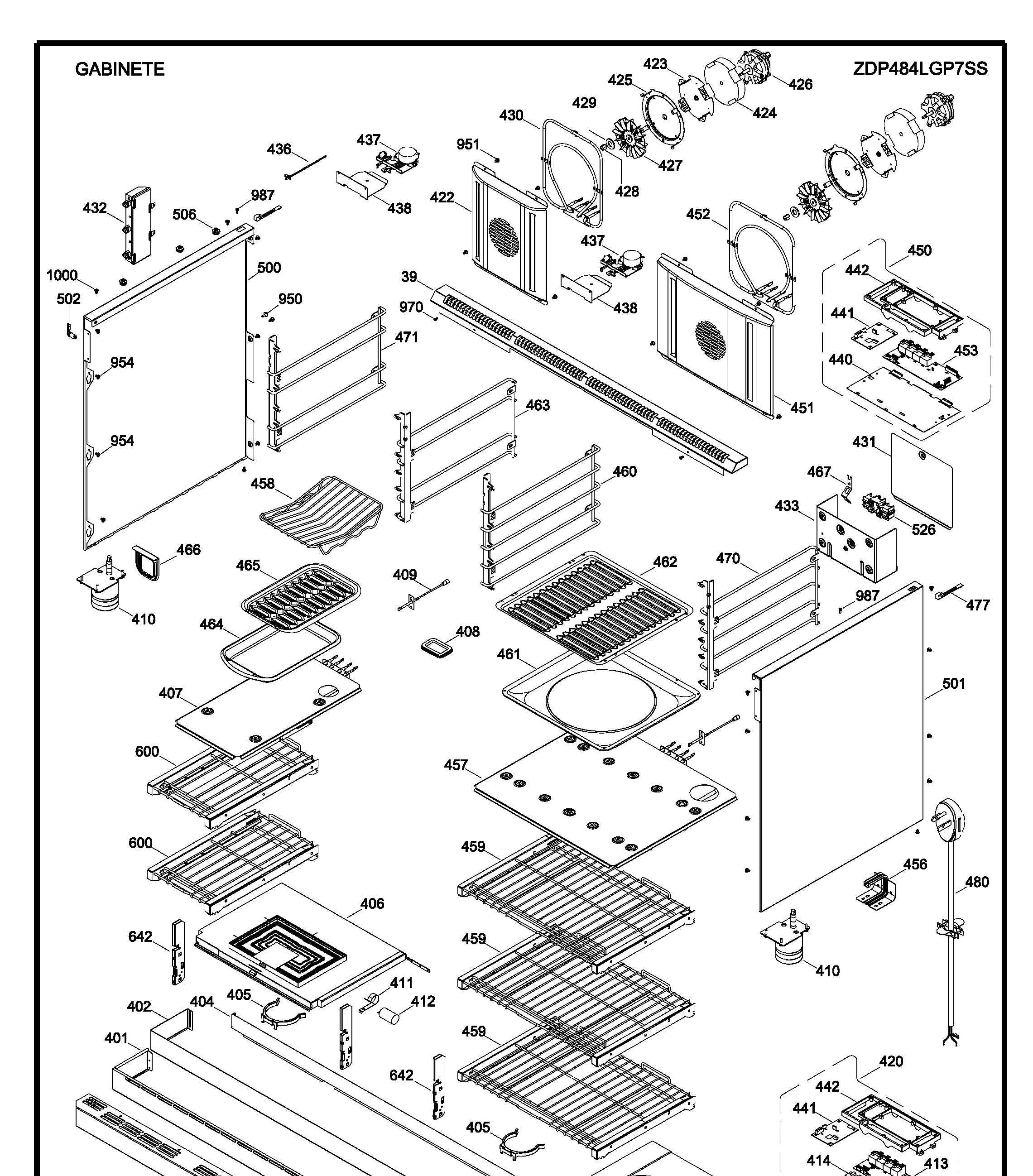 ZDP486LRP6SS Exploded View 4 appliance exploded-view parts diagram