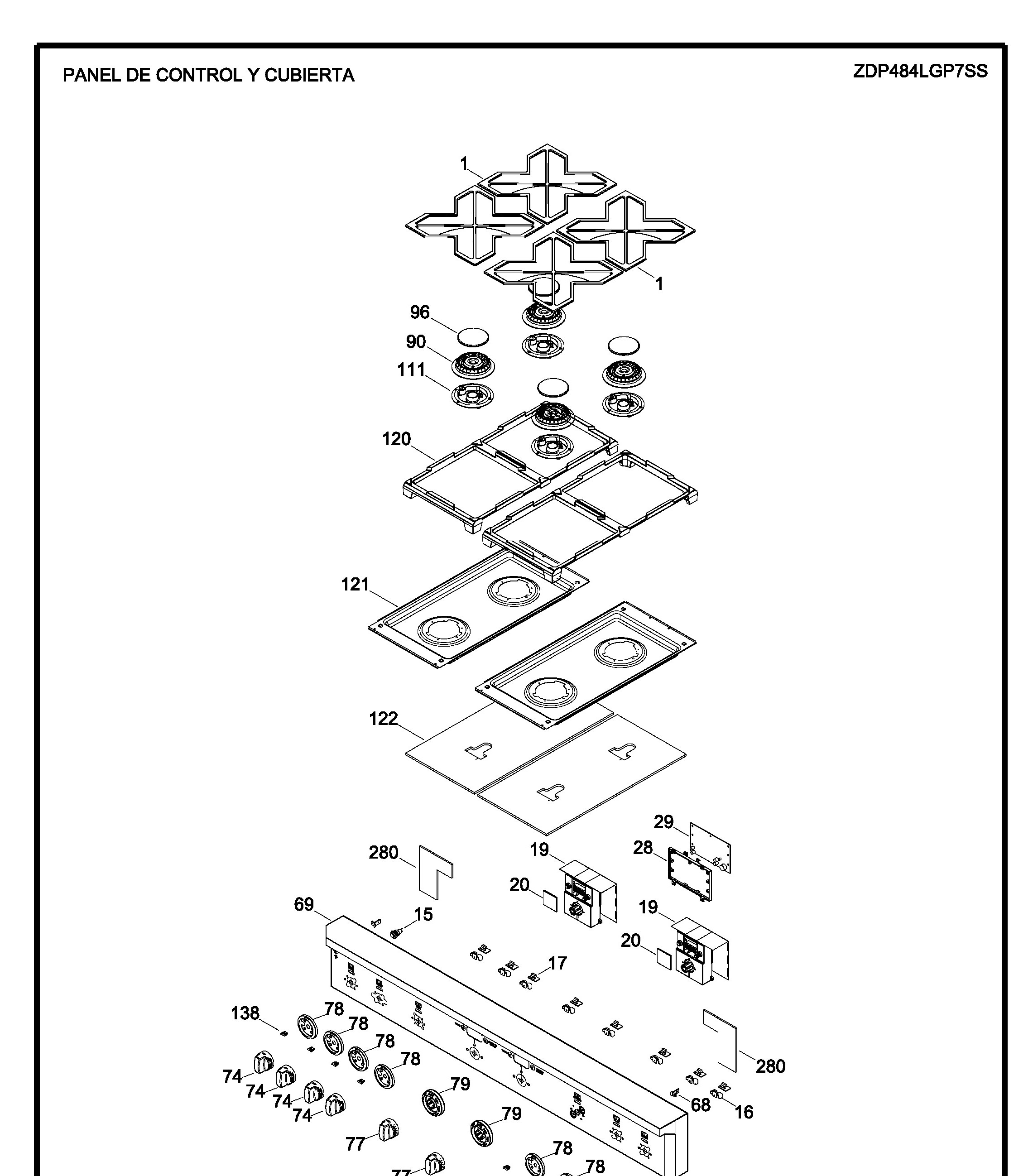 ZDP486LRP6SS Exploded View 1 appliance exploded-view parts diagram