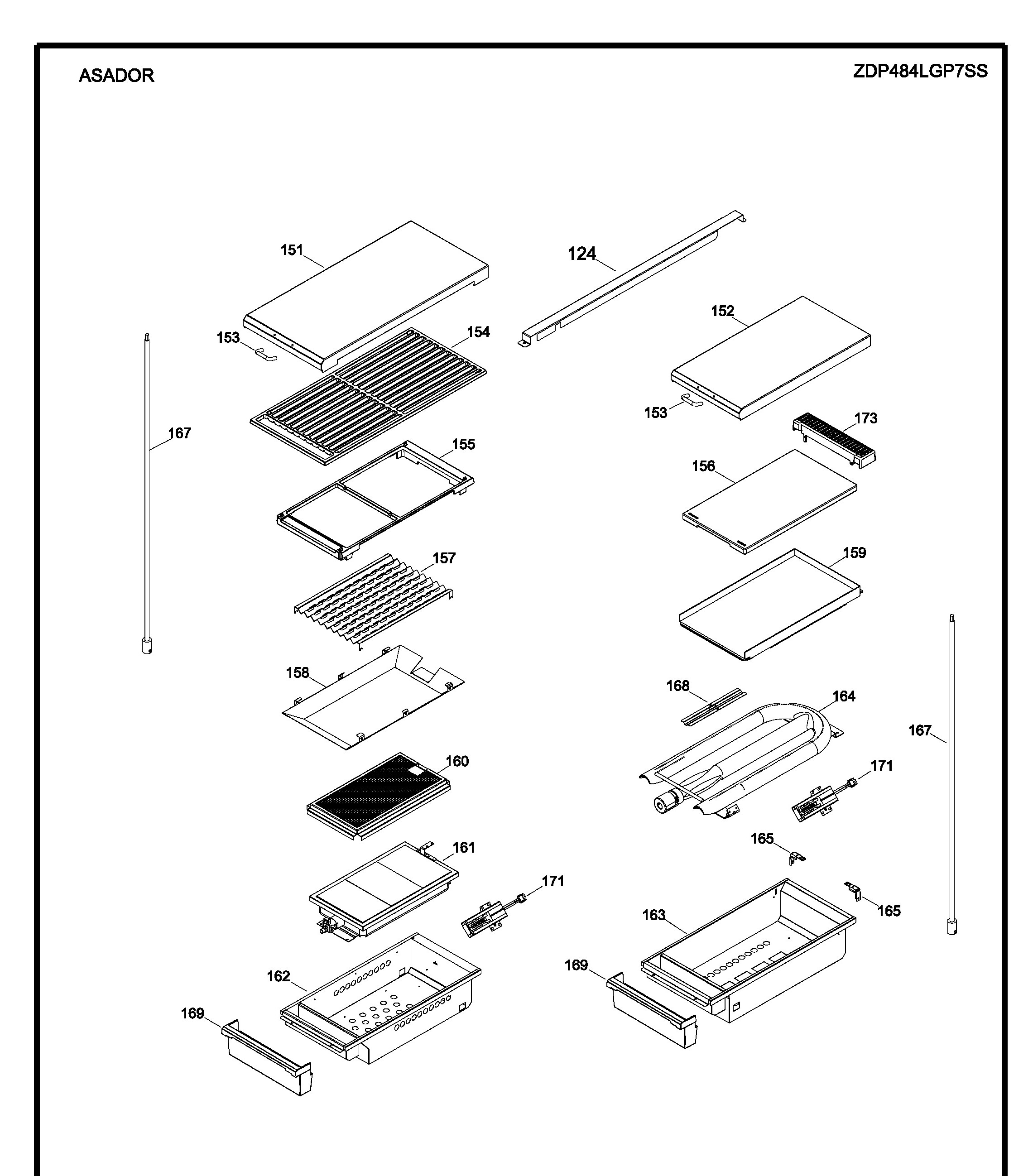 ZDP486LRP6SS Exploded View 2 appliance exploded-view parts diagram