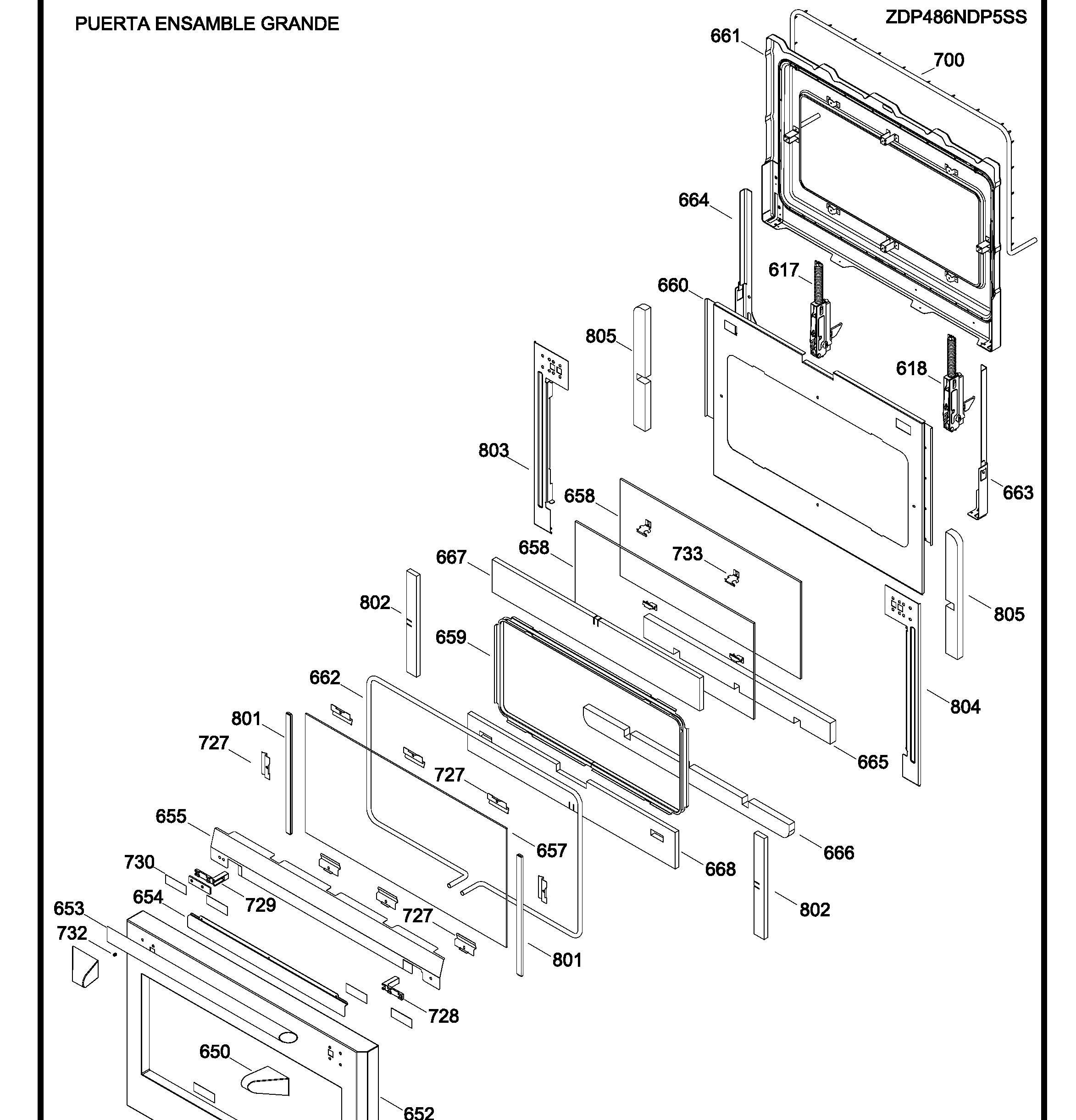 ZDP486NDP5SS Exploded View 7 appliance exploded-view parts diagram