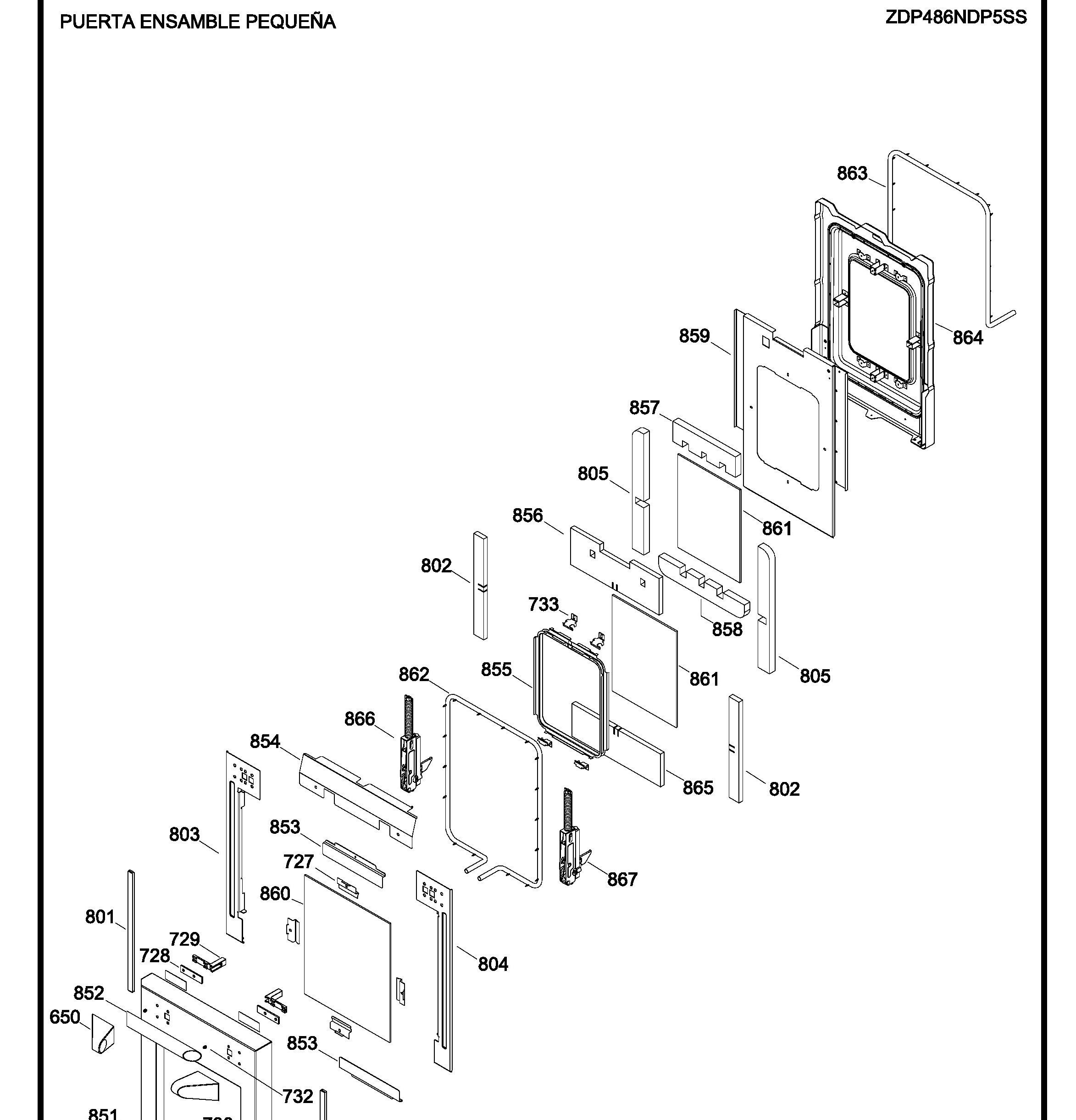 ZDP486NDP5SS Exploded View 8 appliance exploded-view parts diagram