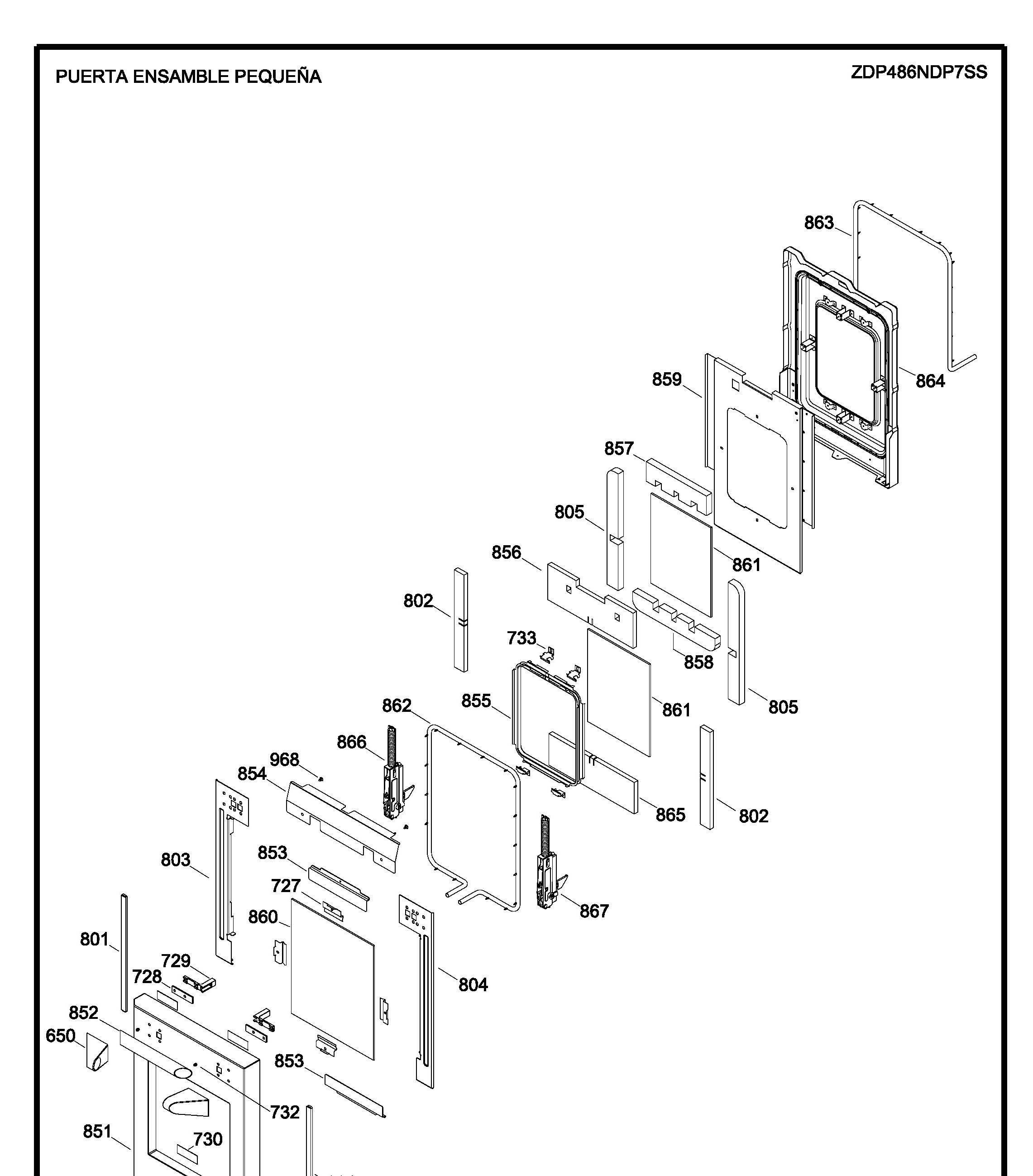 ZDP486NDP7SS Exploded View 8 appliance exploded-view parts diagram