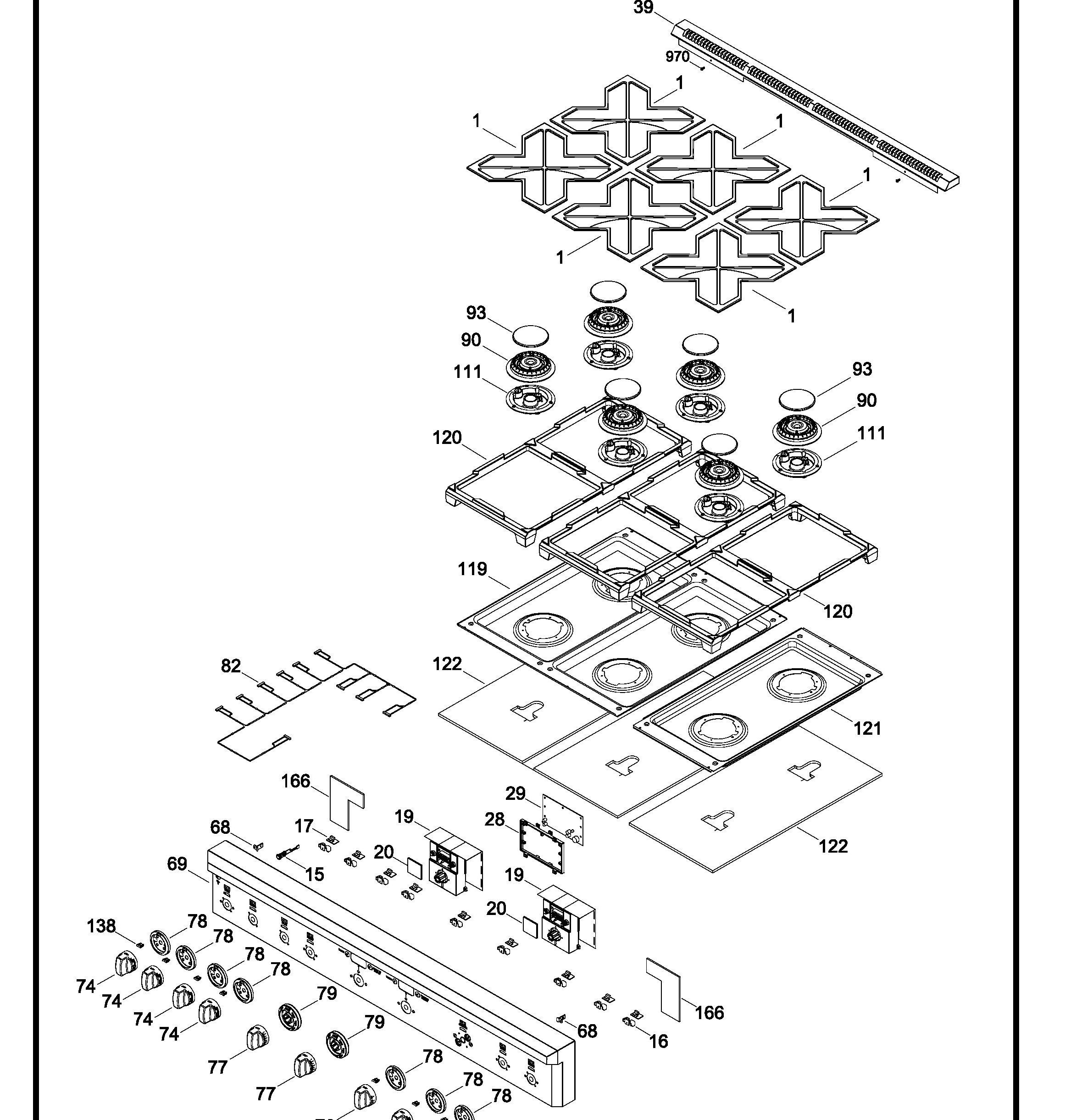 ZDP486NDP8SS Exploded View 1 appliance exploded-view parts diagram