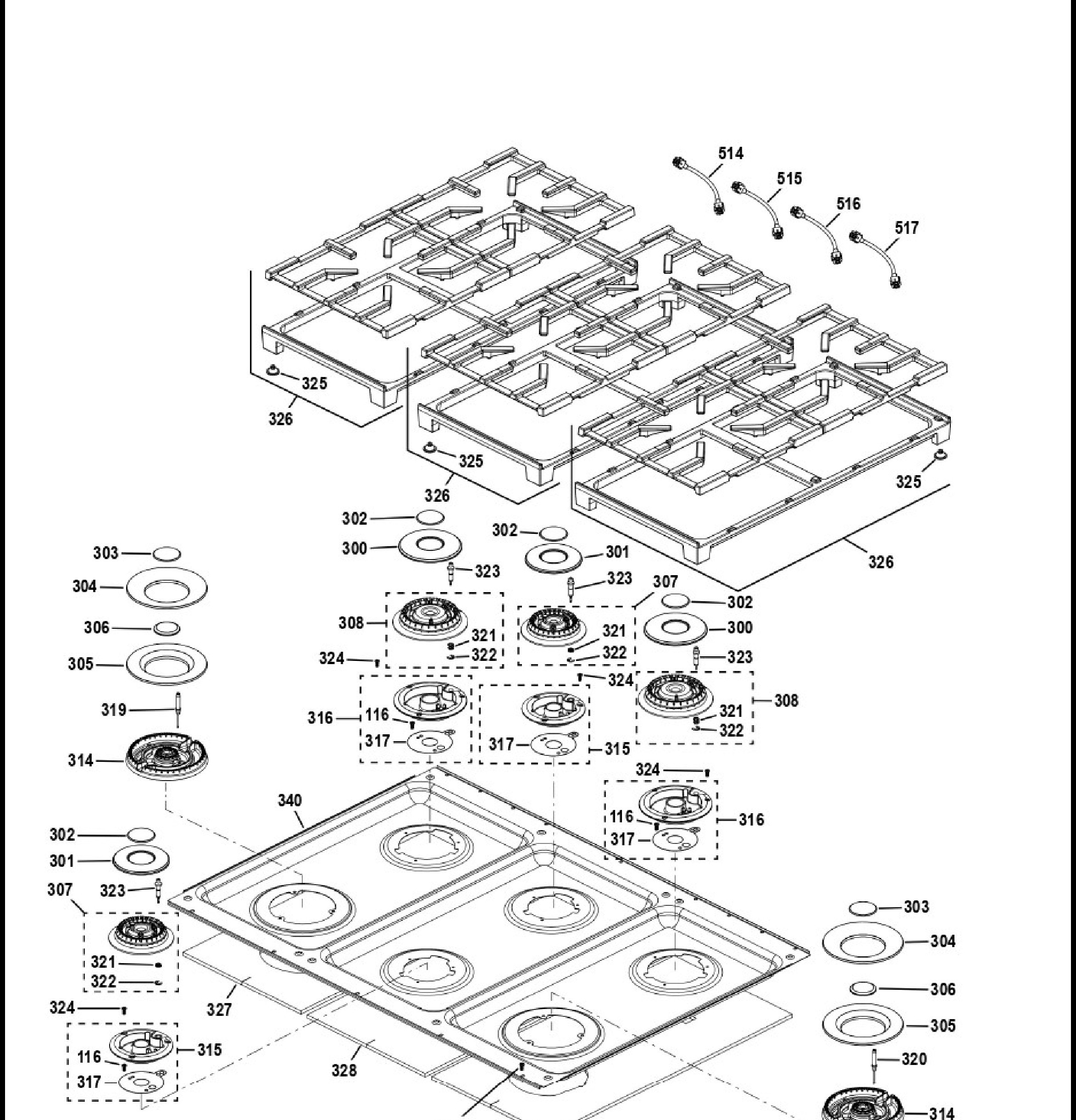 ZDP486NDT2SS Exploded View 1 appliance exploded-view parts diagram