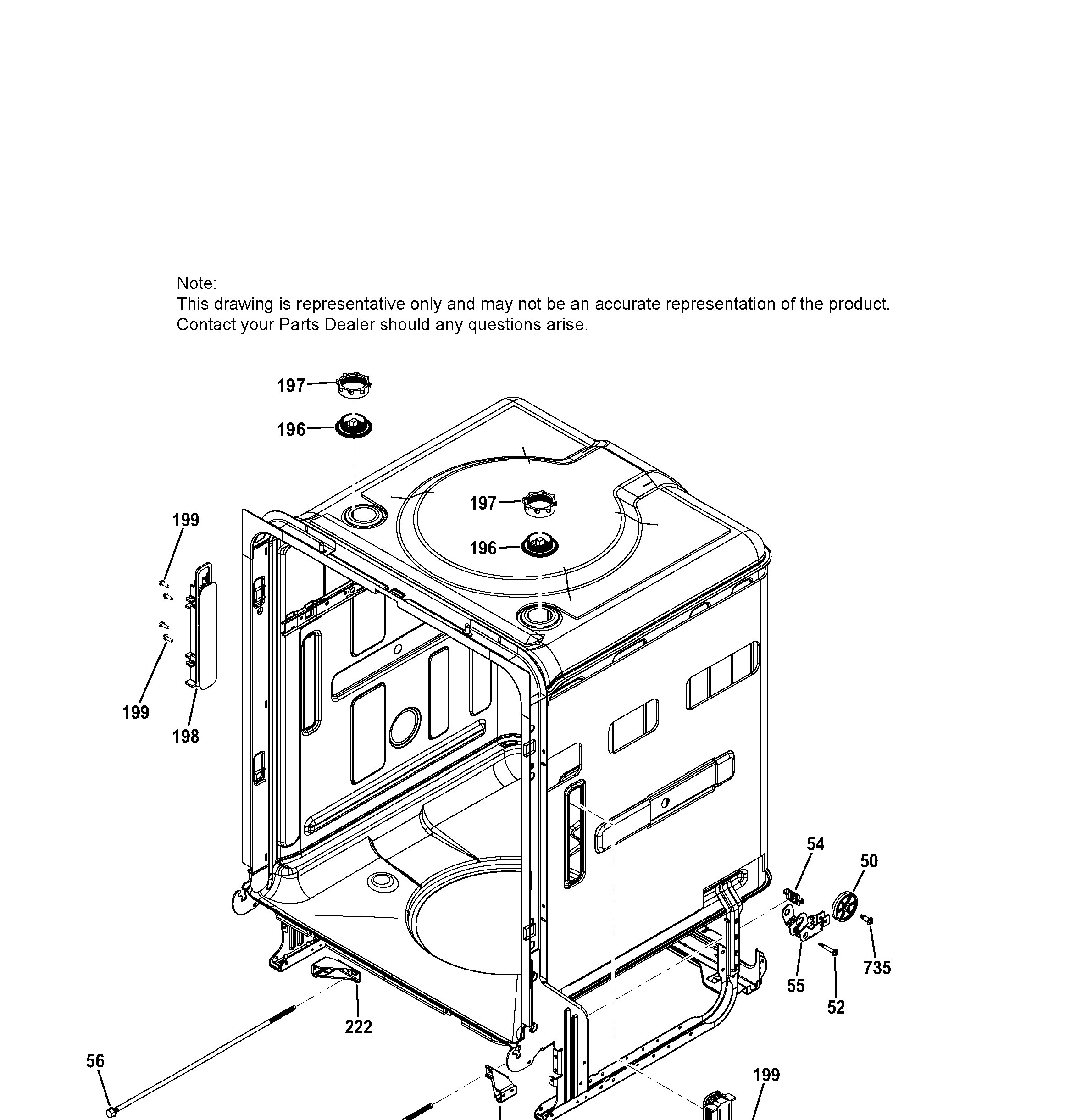 ZDT915SSJ2SS Exploded View 3 appliance exploded-view parts diagram