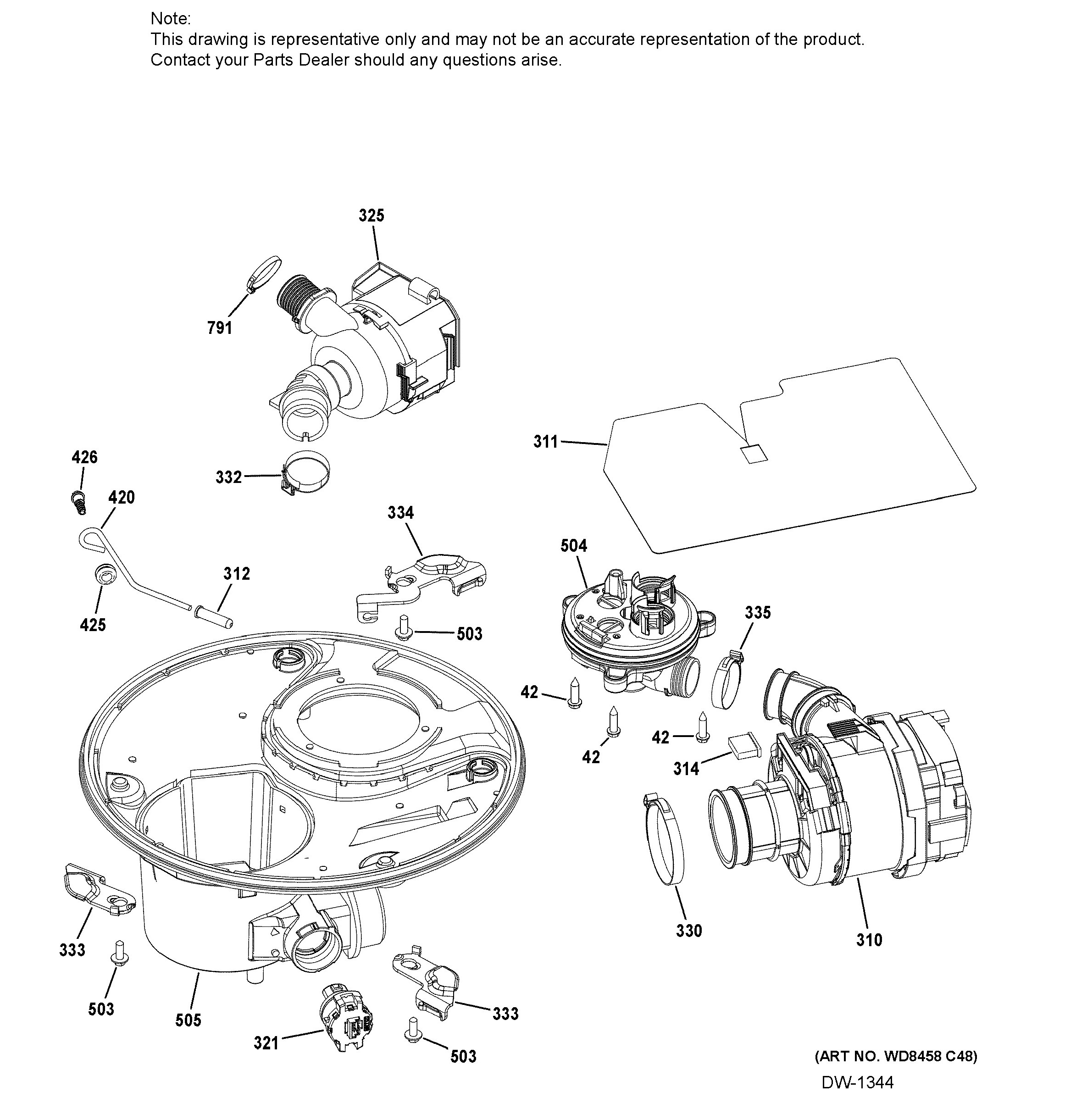 ZDT915SSJ2SS Exploded View 7 appliance exploded-view parts diagram