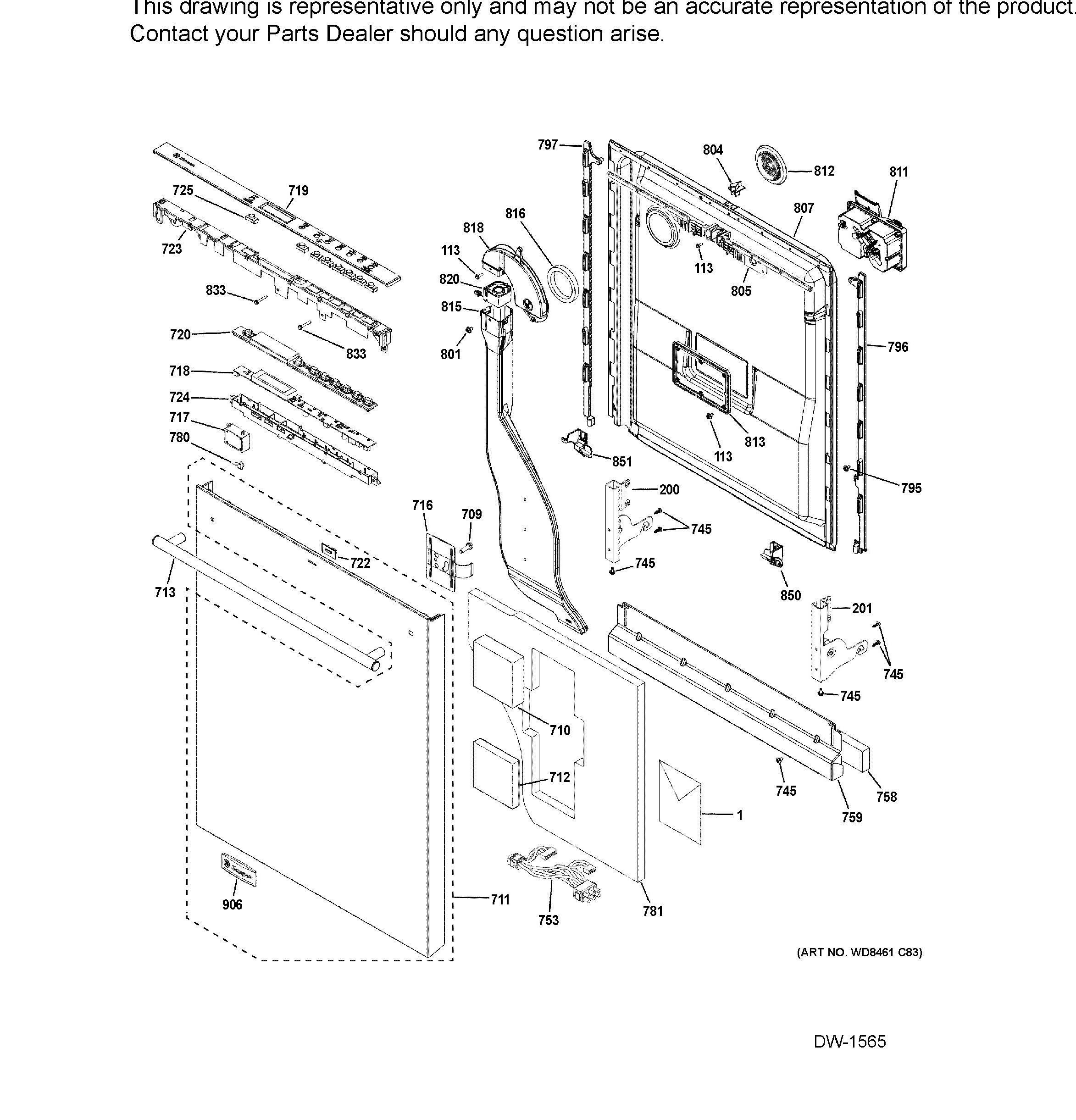 ZDT915SSJ2SS Exploded View 1 appliance exploded-view parts diagram