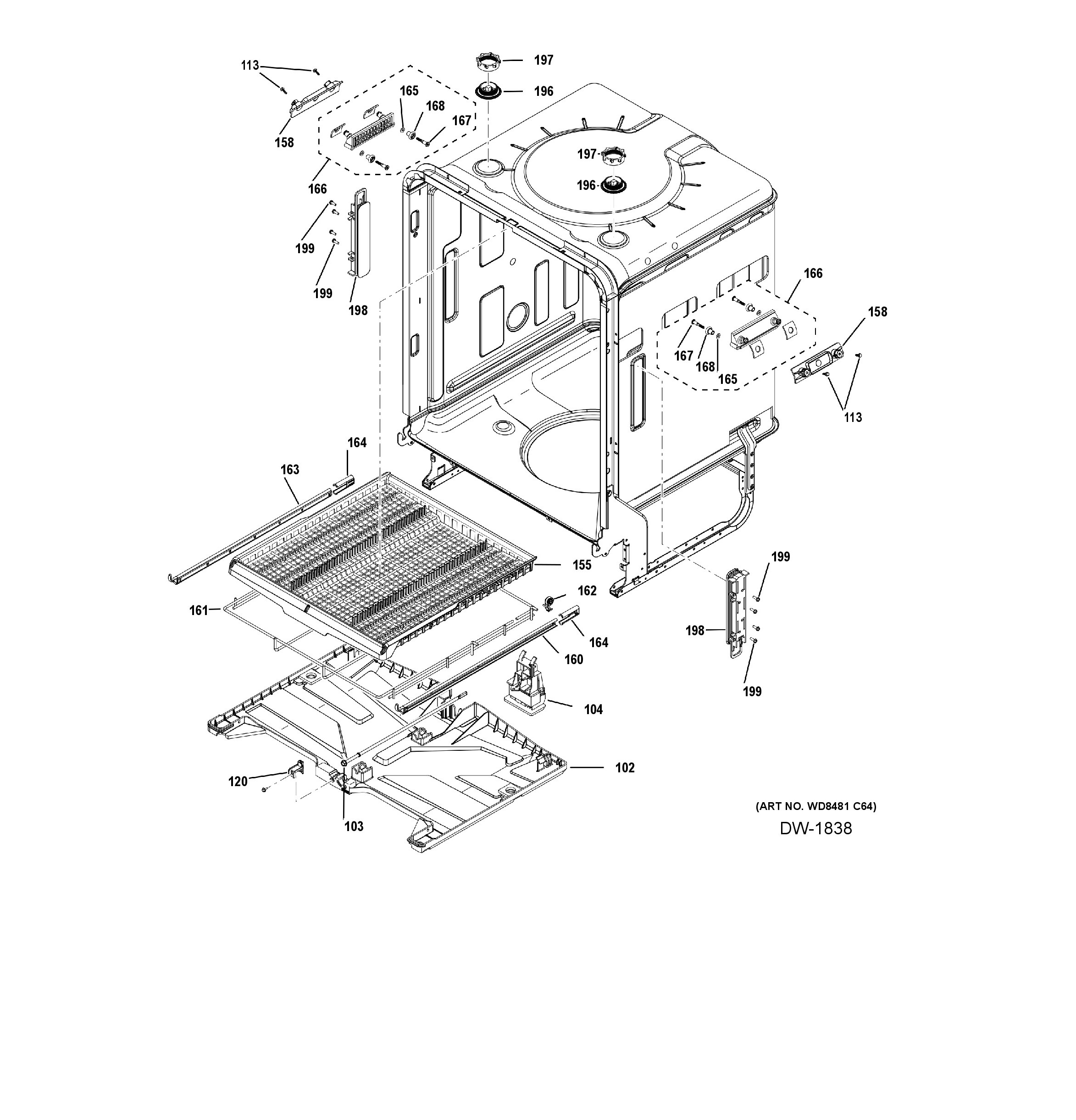 ZDT925SINCII Exploded View 4 appliance exploded-view parts diagram