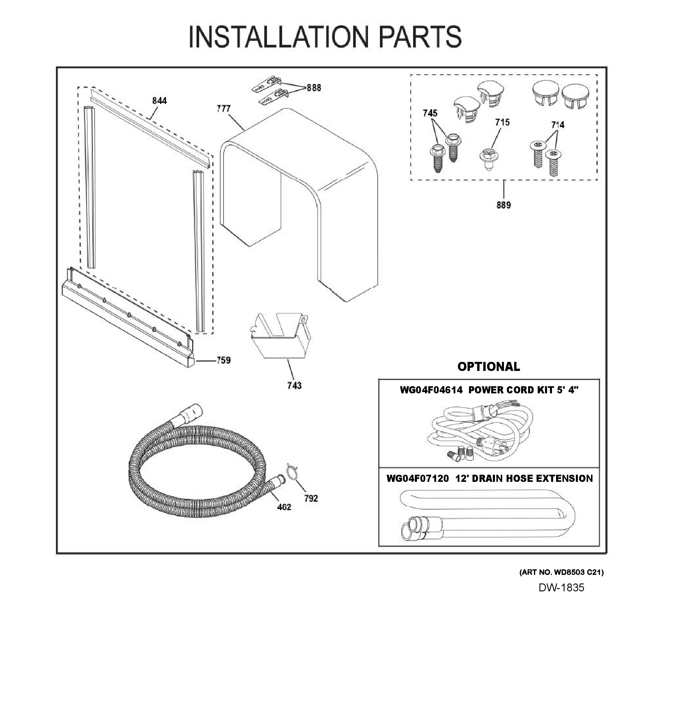 ZDT925SINCII Exploded View 1 appliance exploded-view parts diagram
