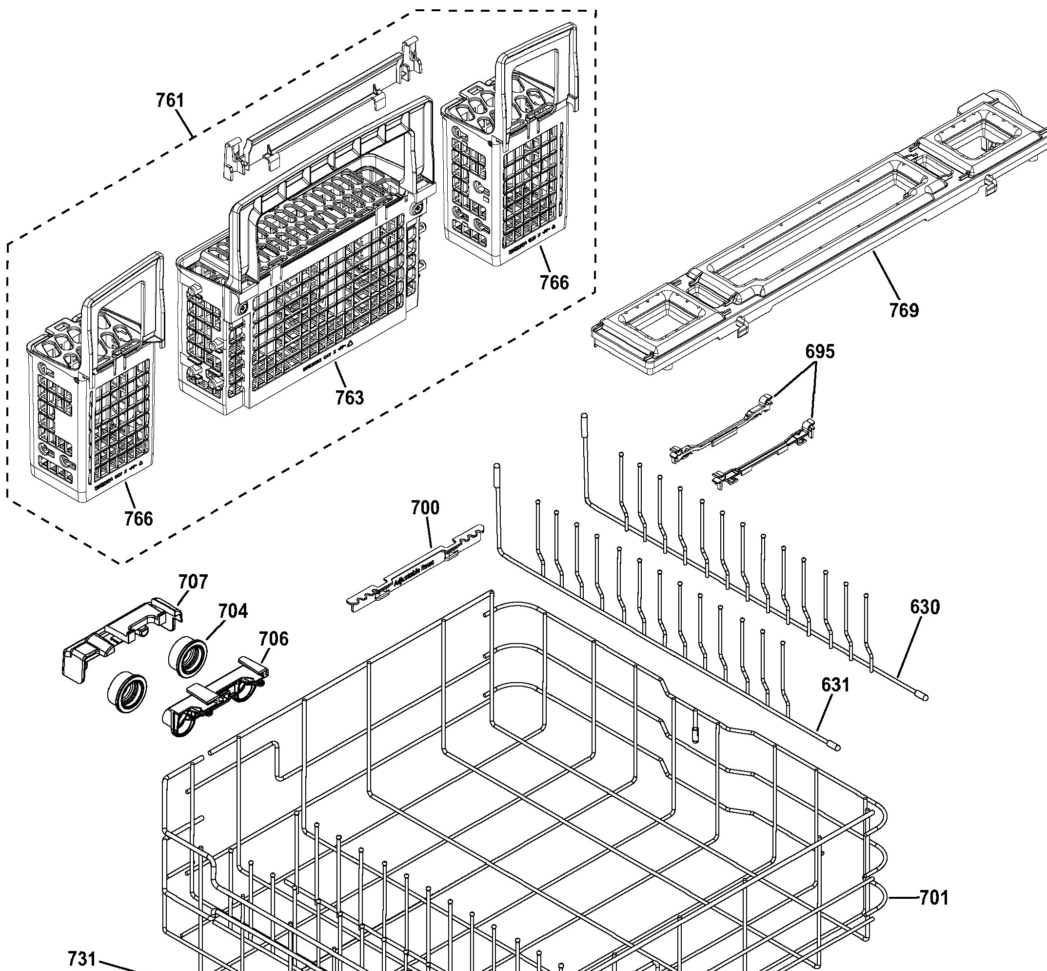 ZDT975SSJ0SS Exploded View 5 appliance exploded-view parts diagram