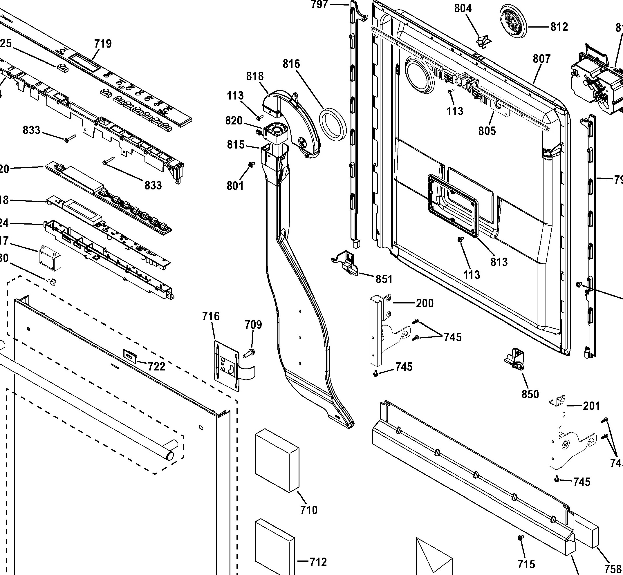 ZDT975SSJ0SS Exploded View 1 appliance exploded-view parts diagram