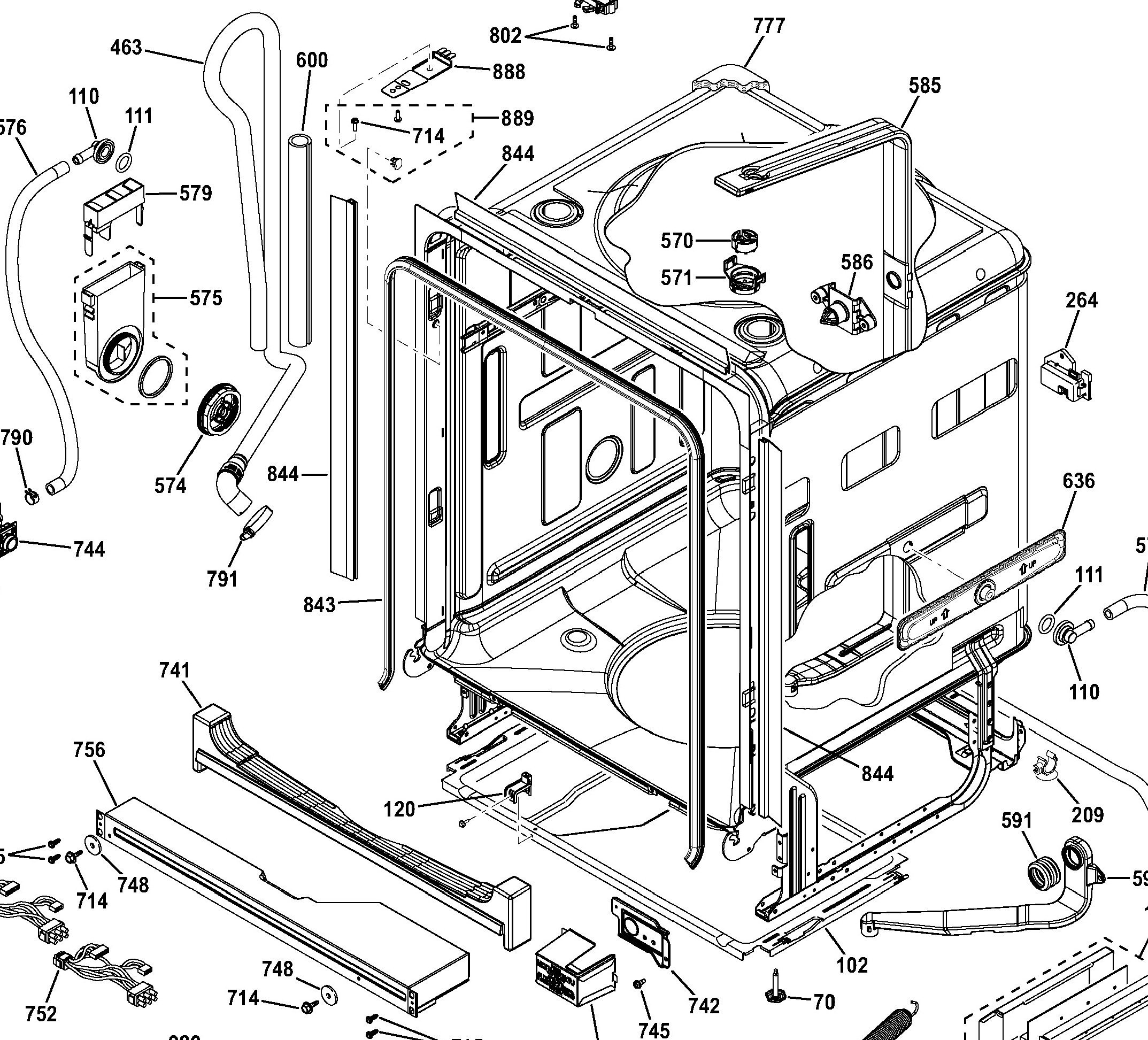 ZDT975SSJ0SS Exploded View 2 appliance exploded-view parts diagram