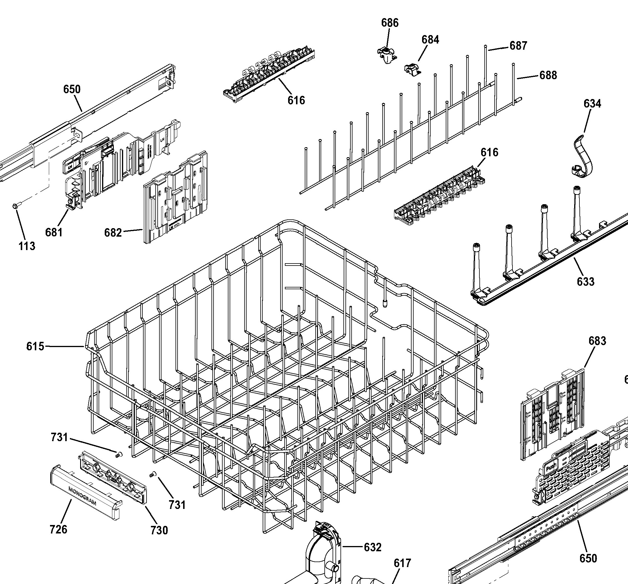ZDT975SSJ0SS Exploded View 4 appliance exploded-view parts diagram