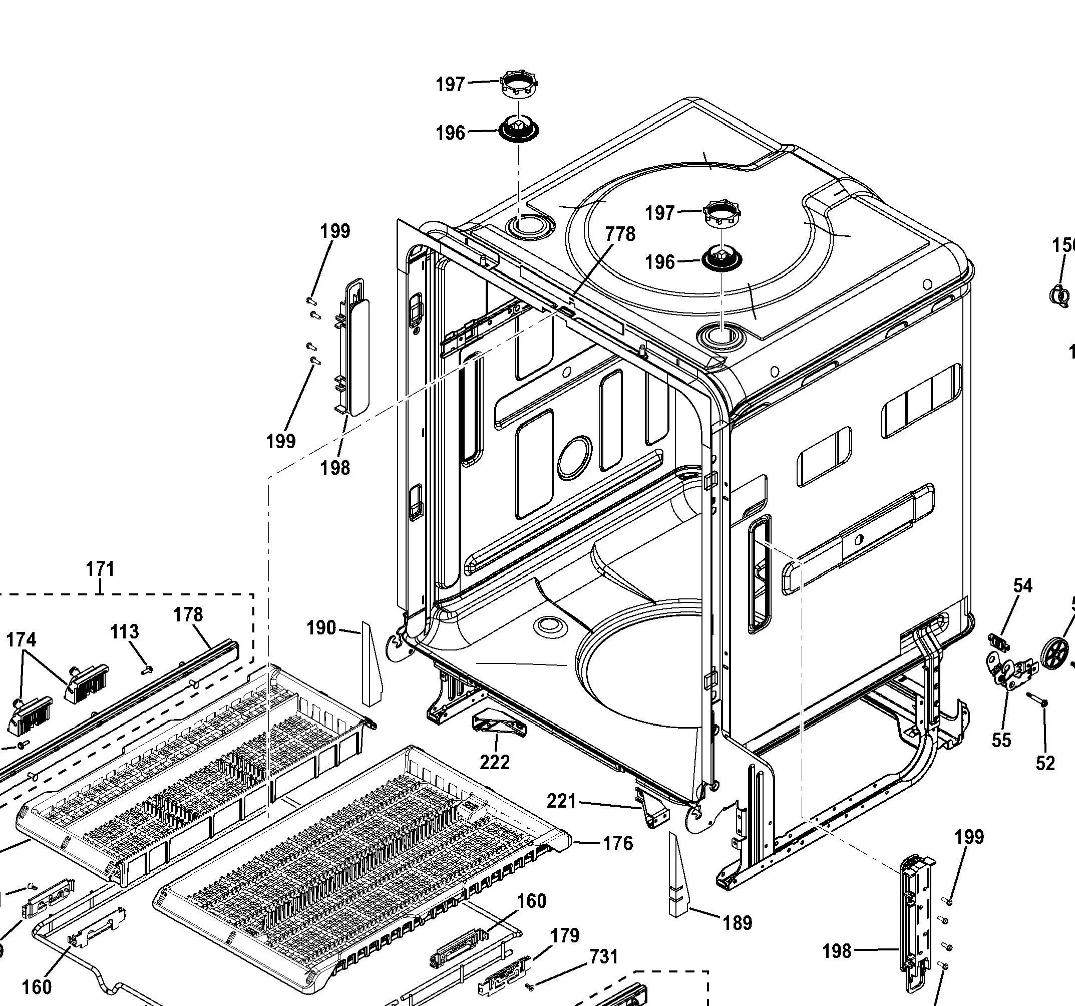 ZDT975SSJ0SS Exploded View 3 appliance exploded-view parts diagram