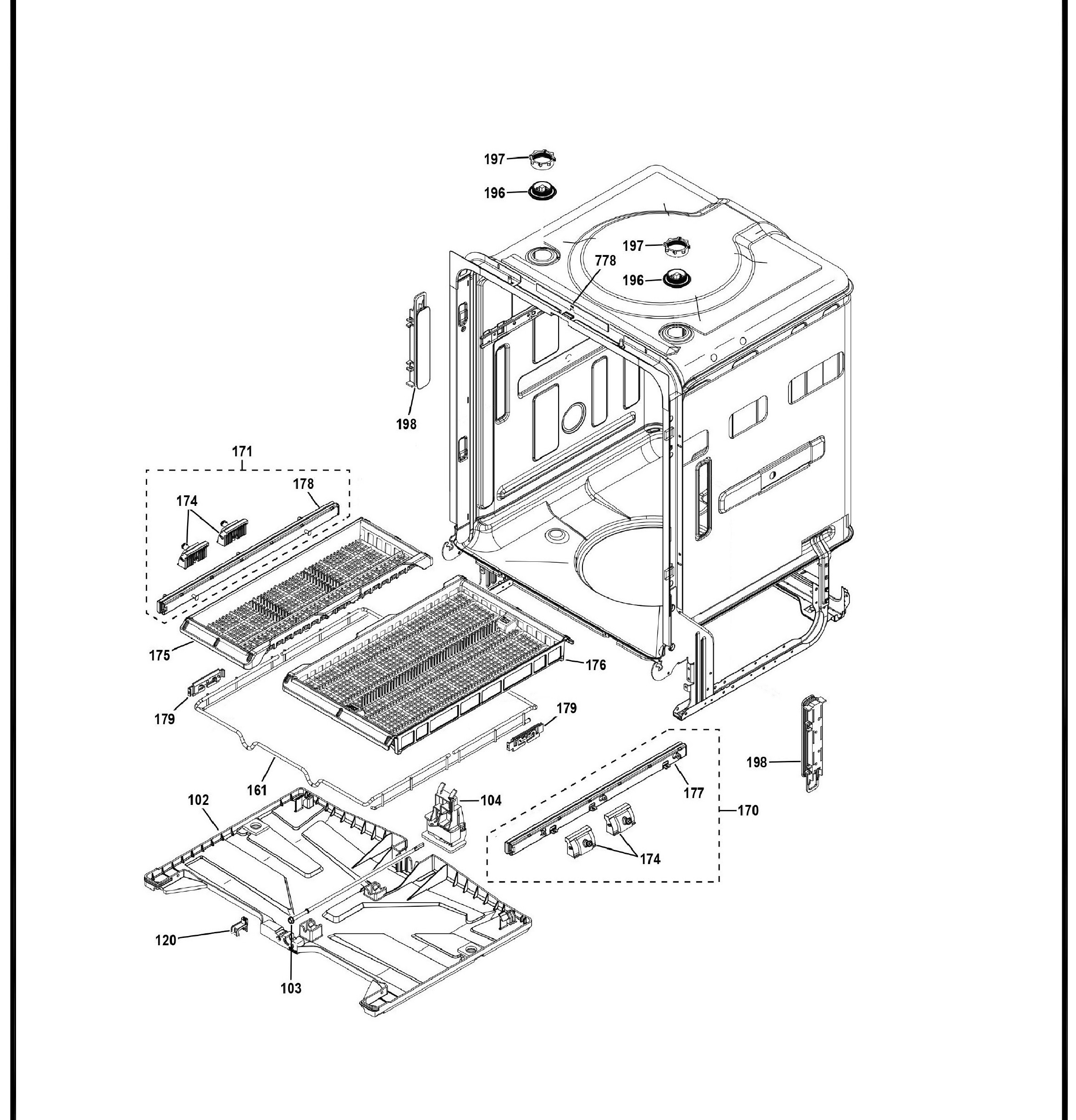ZDT985SSN3SS Exploded View 4 appliance exploded-view parts diagram