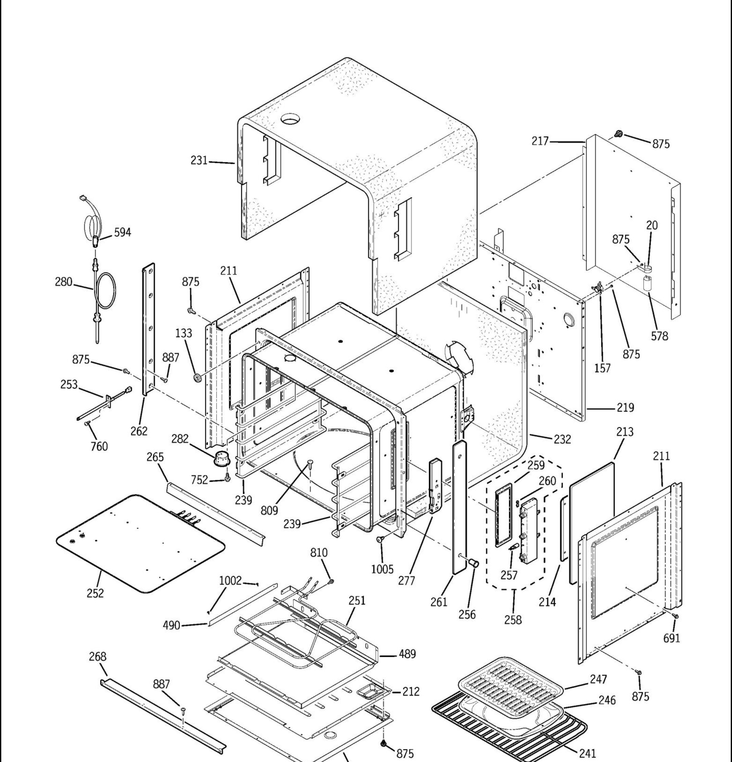ZET1PM1SS Exploded View 2 appliance exploded-view parts diagram