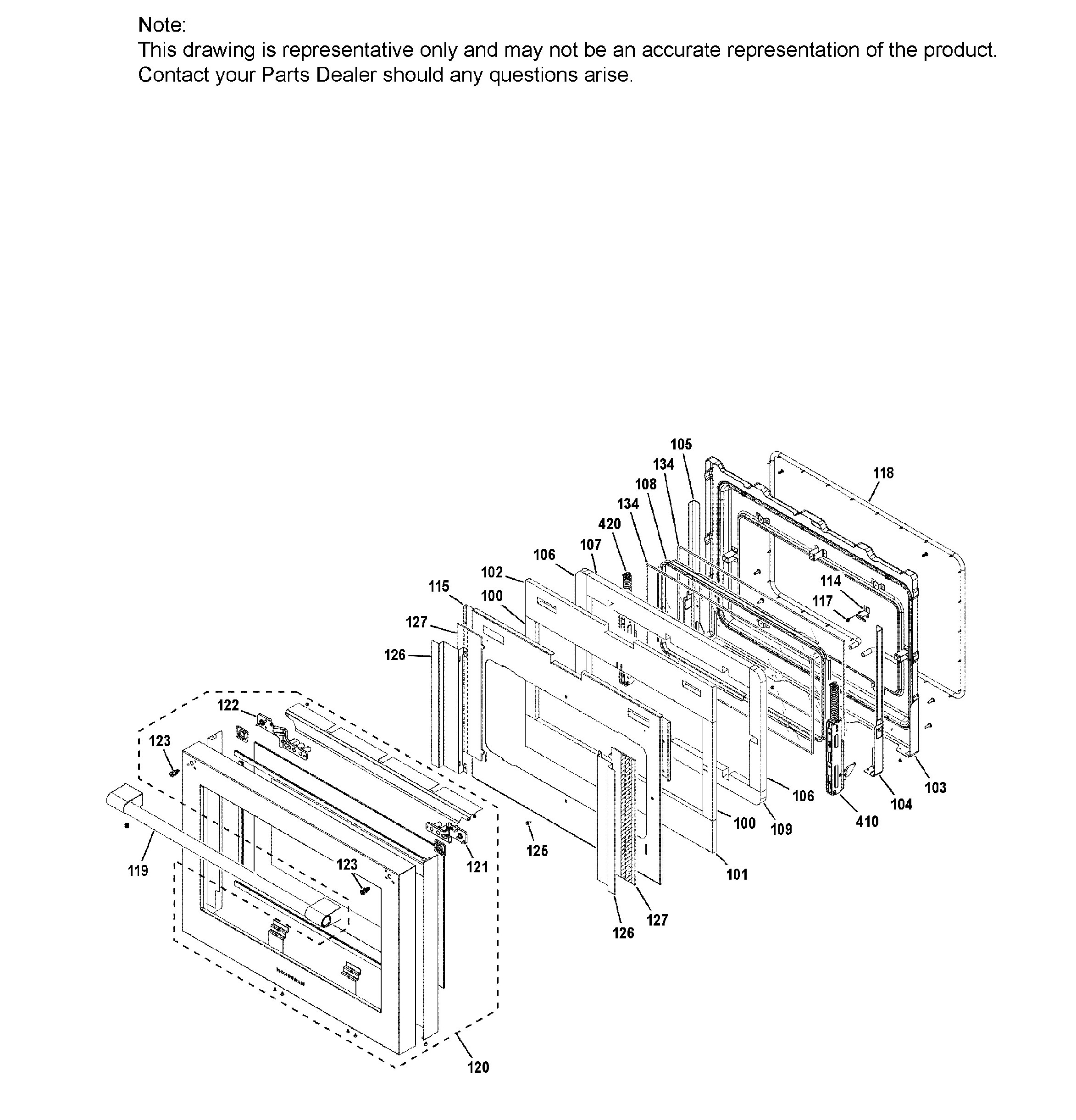 ZGP304NT1SS Exploded View 6 appliance exploded-view parts diagram