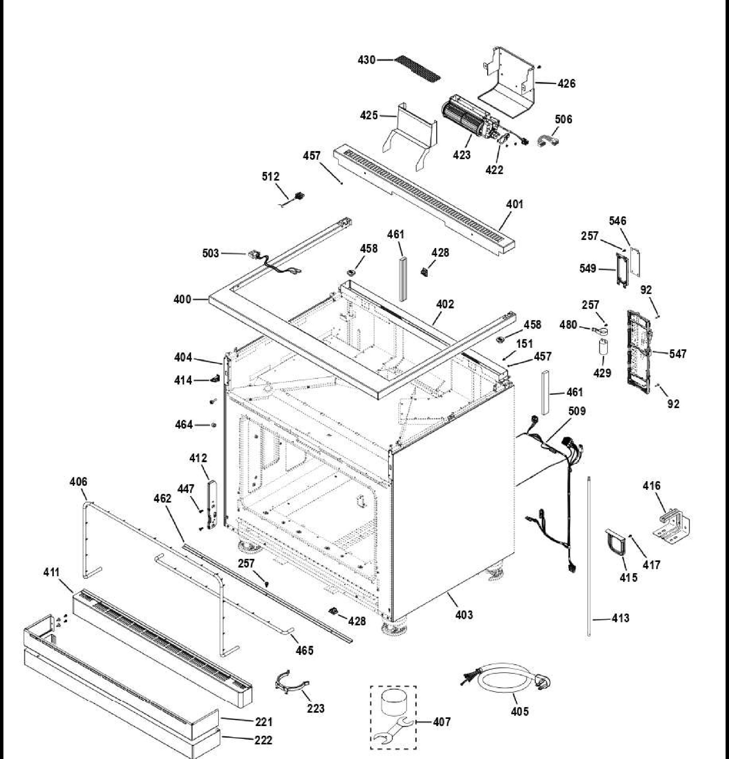 ZGP364NDT1SS Exploded View 7 appliance exploded-view parts diagram