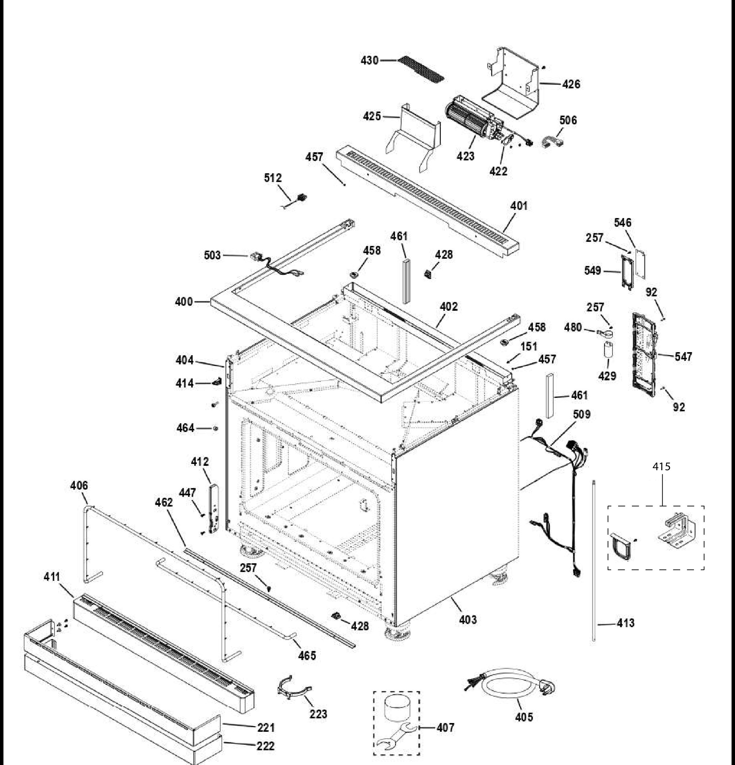 ZGP364NDT2SS Exploded View 7 appliance exploded-view parts diagram