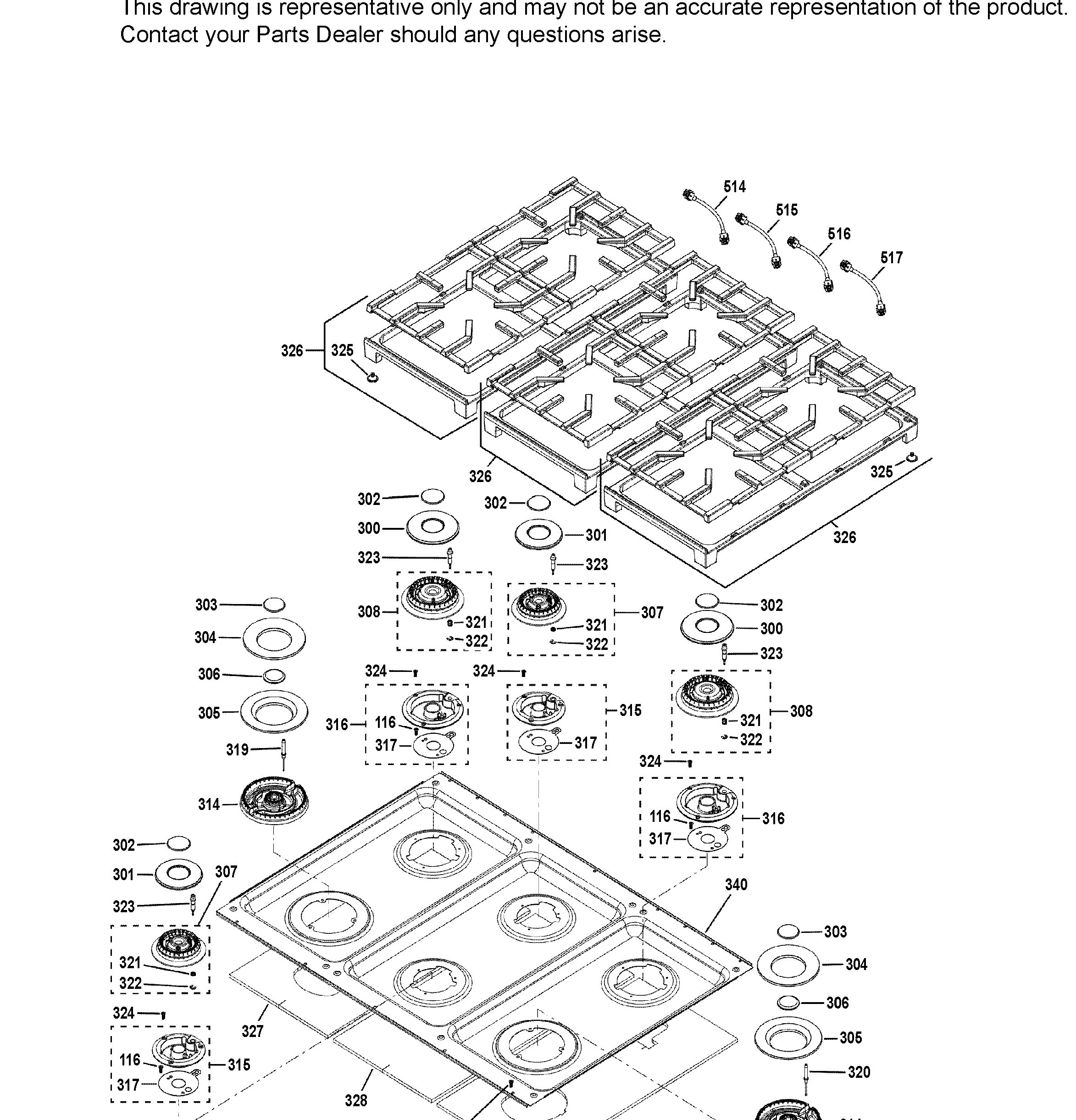ZGP366NT1SS Exploded View 3 appliance exploded-view parts diagram