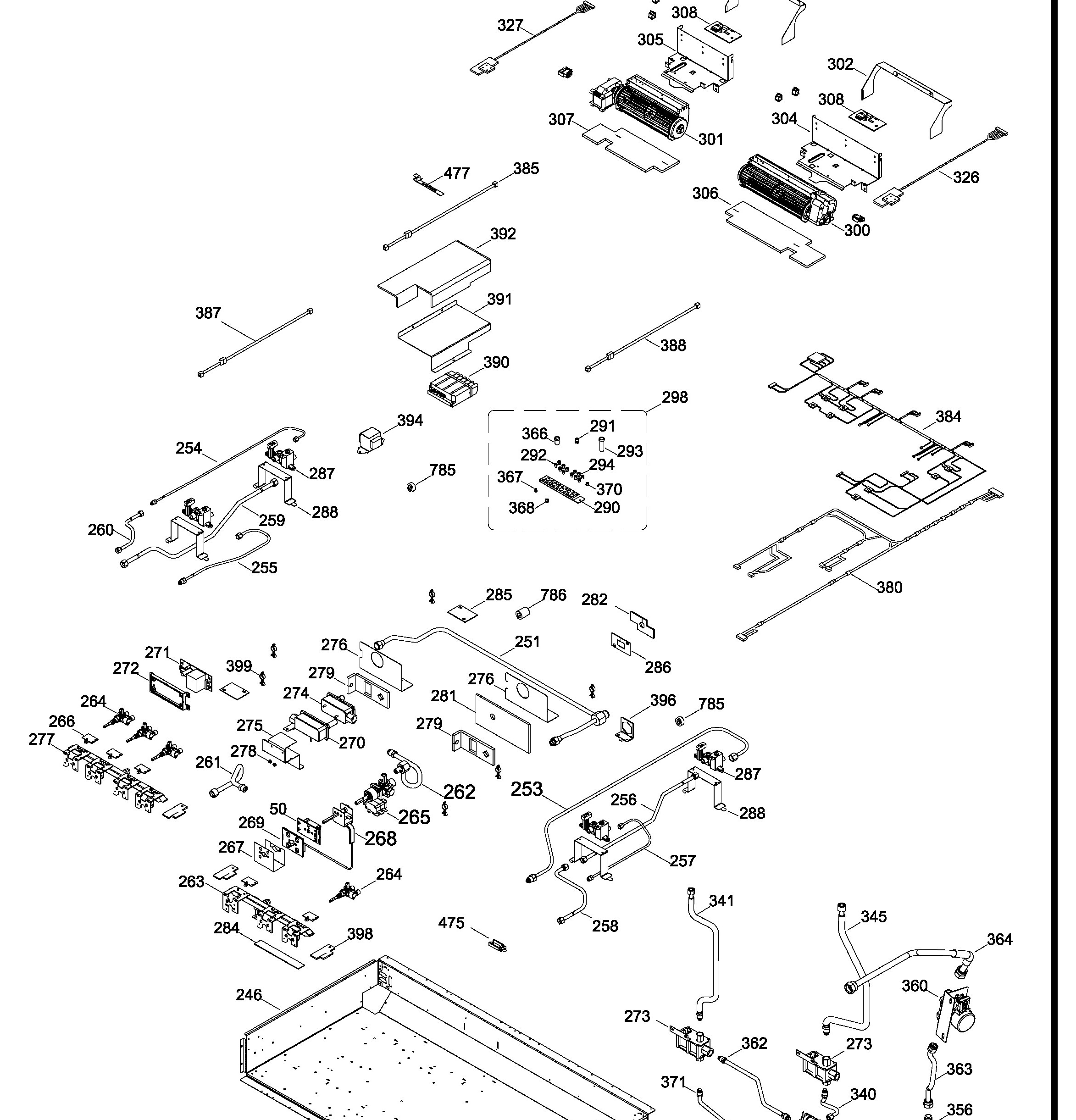 ZGP484NGR2SS Exploded View 3 appliance exploded-view parts diagram