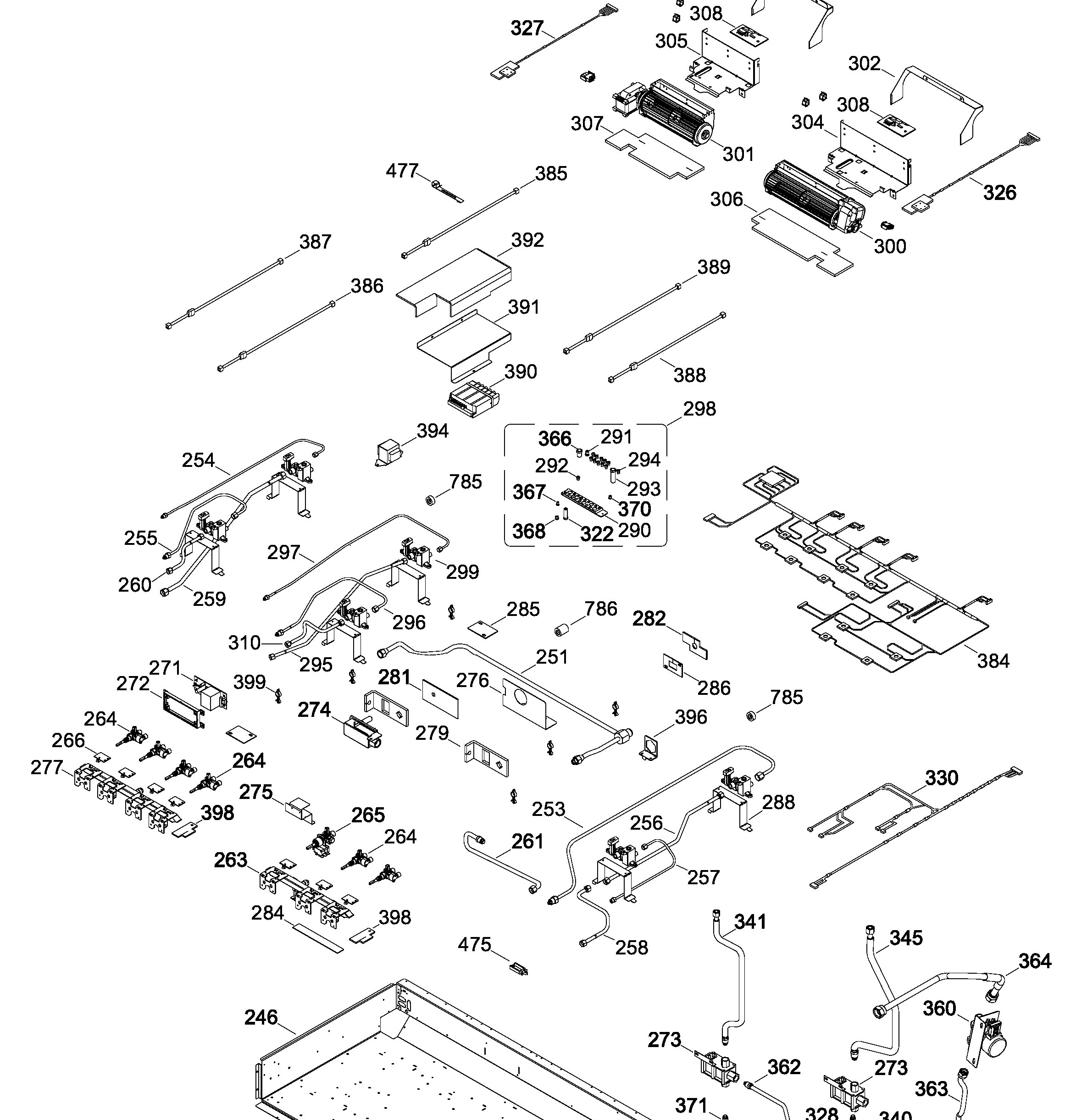 ZGP486LRR1SS Exploded View 3 appliance exploded-view parts diagram