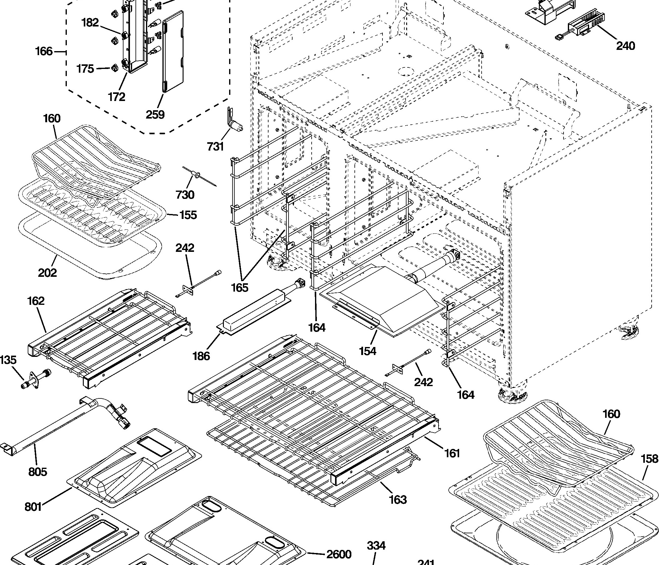 ZGP486NDR1SS Exploded View 9 appliance exploded-view parts diagram
