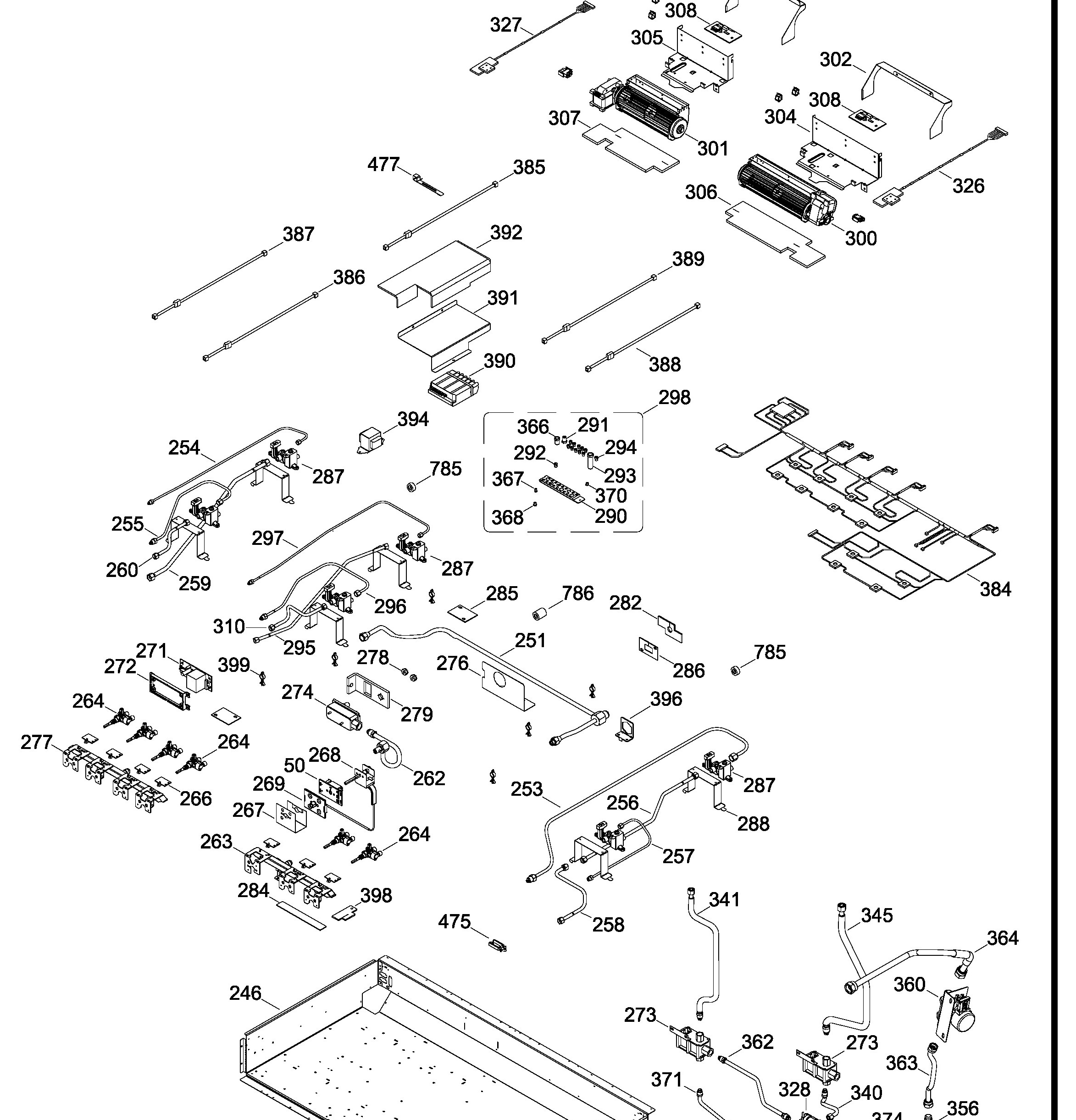 ZGP486NDR2SS Exploded View 3 appliance exploded-view parts diagram