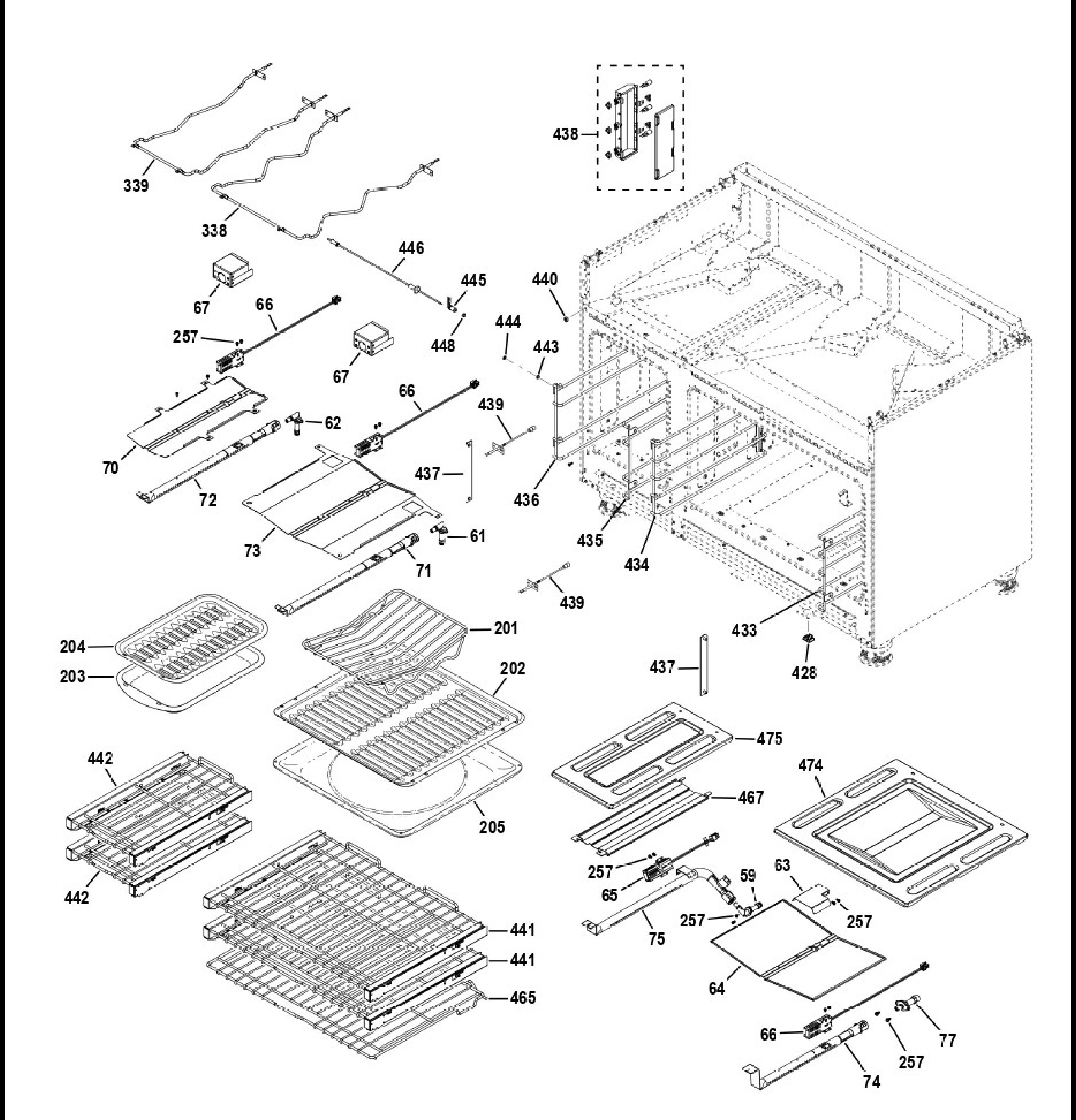 ZGP486NDT1SS Exploded View 8 appliance exploded-view parts diagram