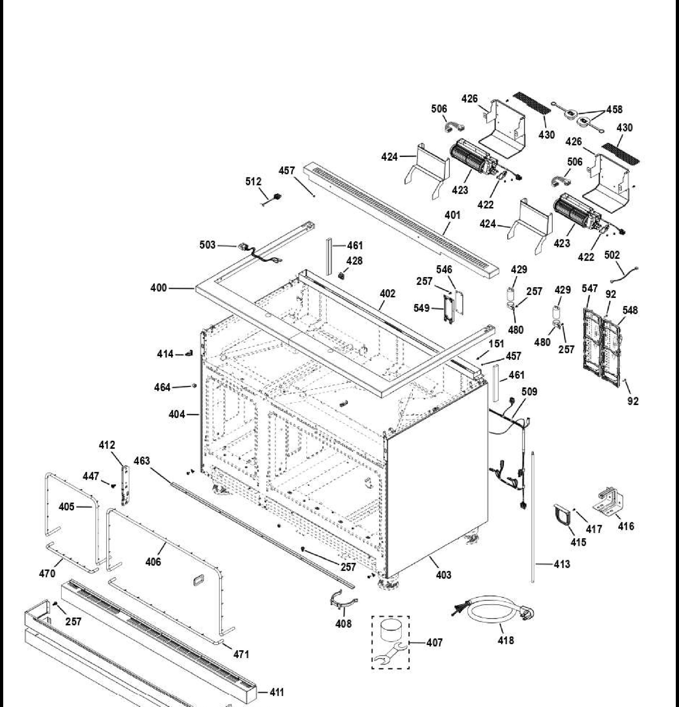 ZGP486NDT1SS Exploded View 9 appliance exploded-view parts diagram