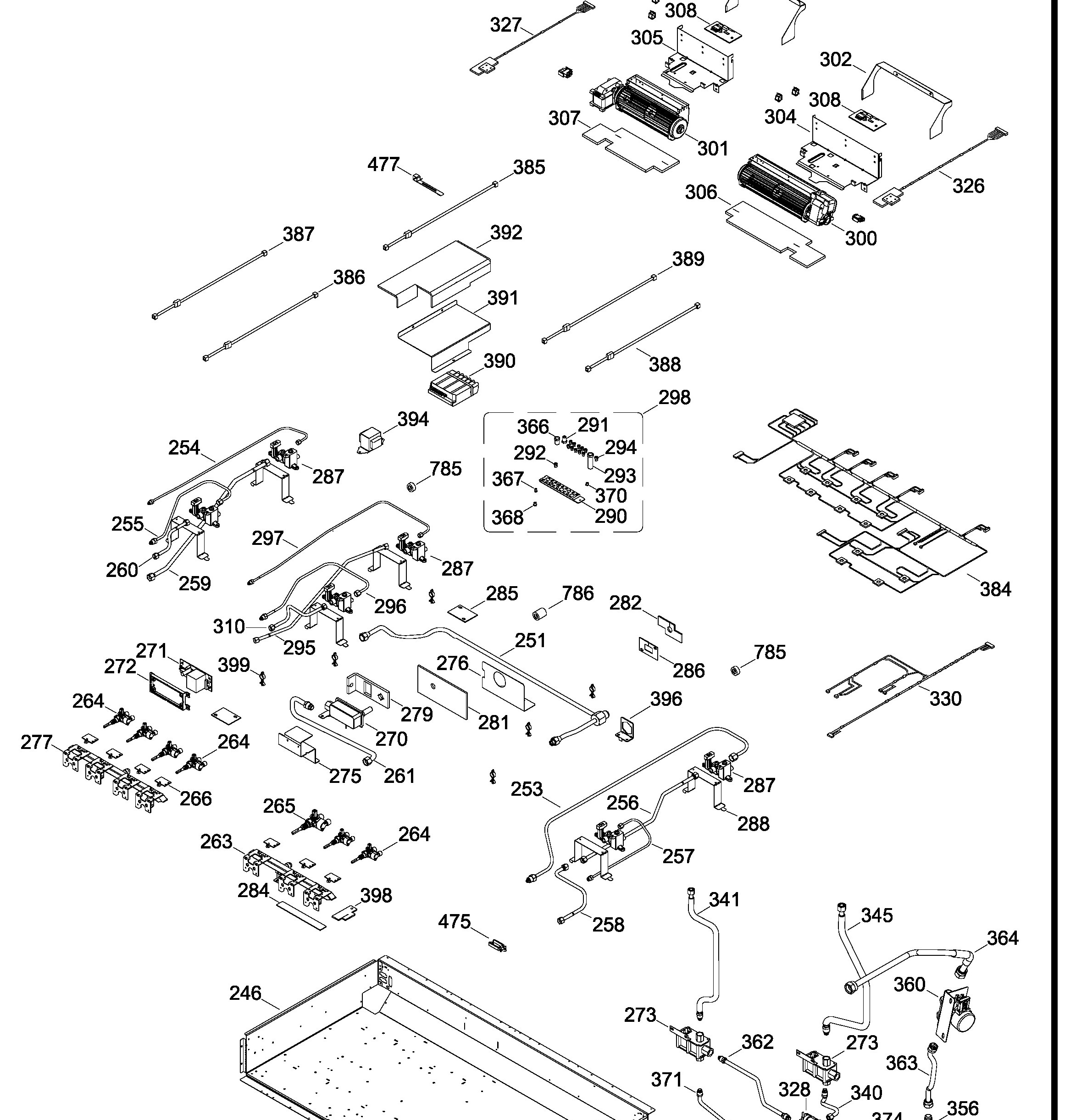 ZGP486NRR2SS Exploded View 3 appliance exploded-view parts diagram