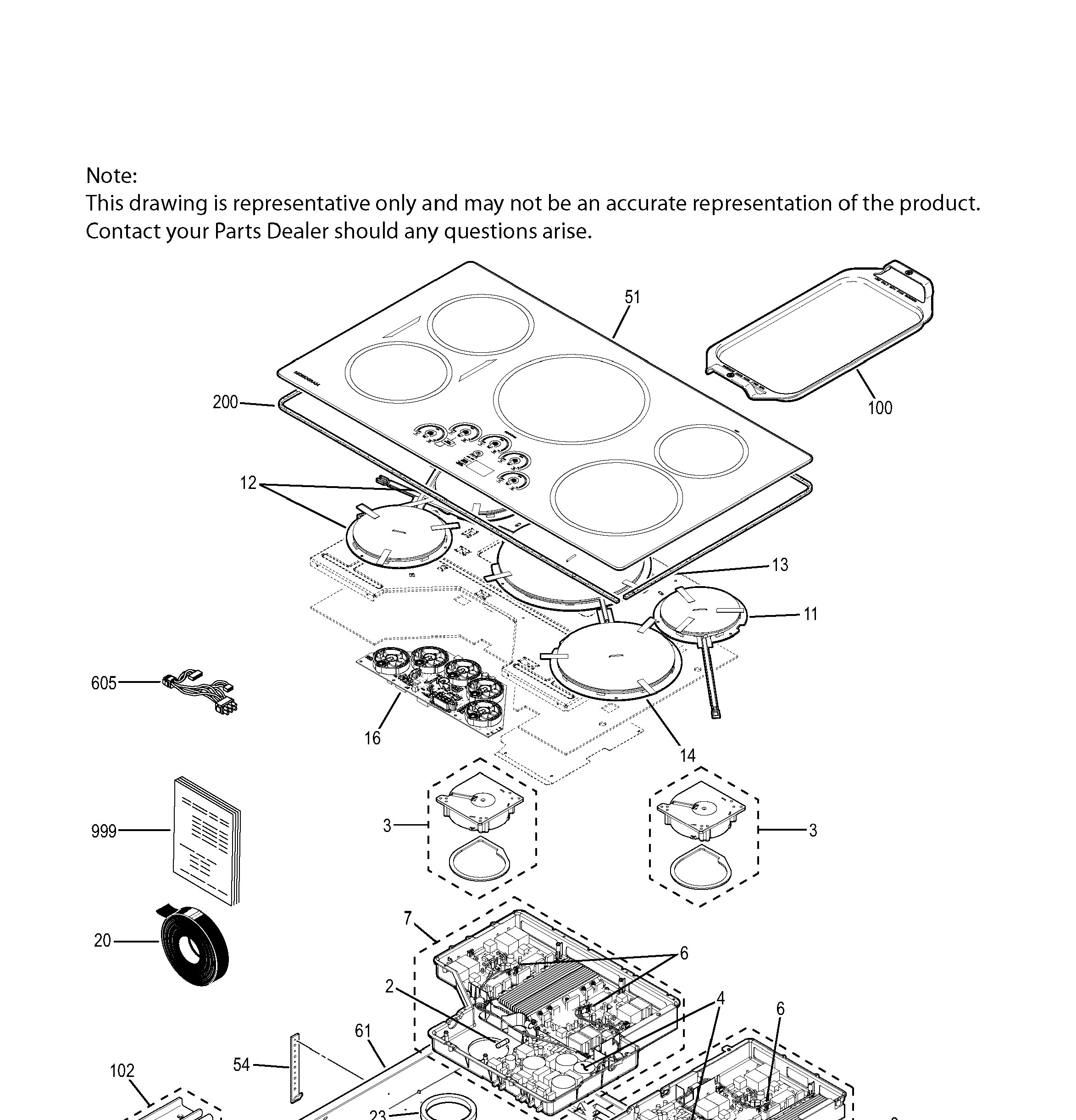 ZHU36RSJ6SS Exploded View 2 appliance exploded-view parts diagram