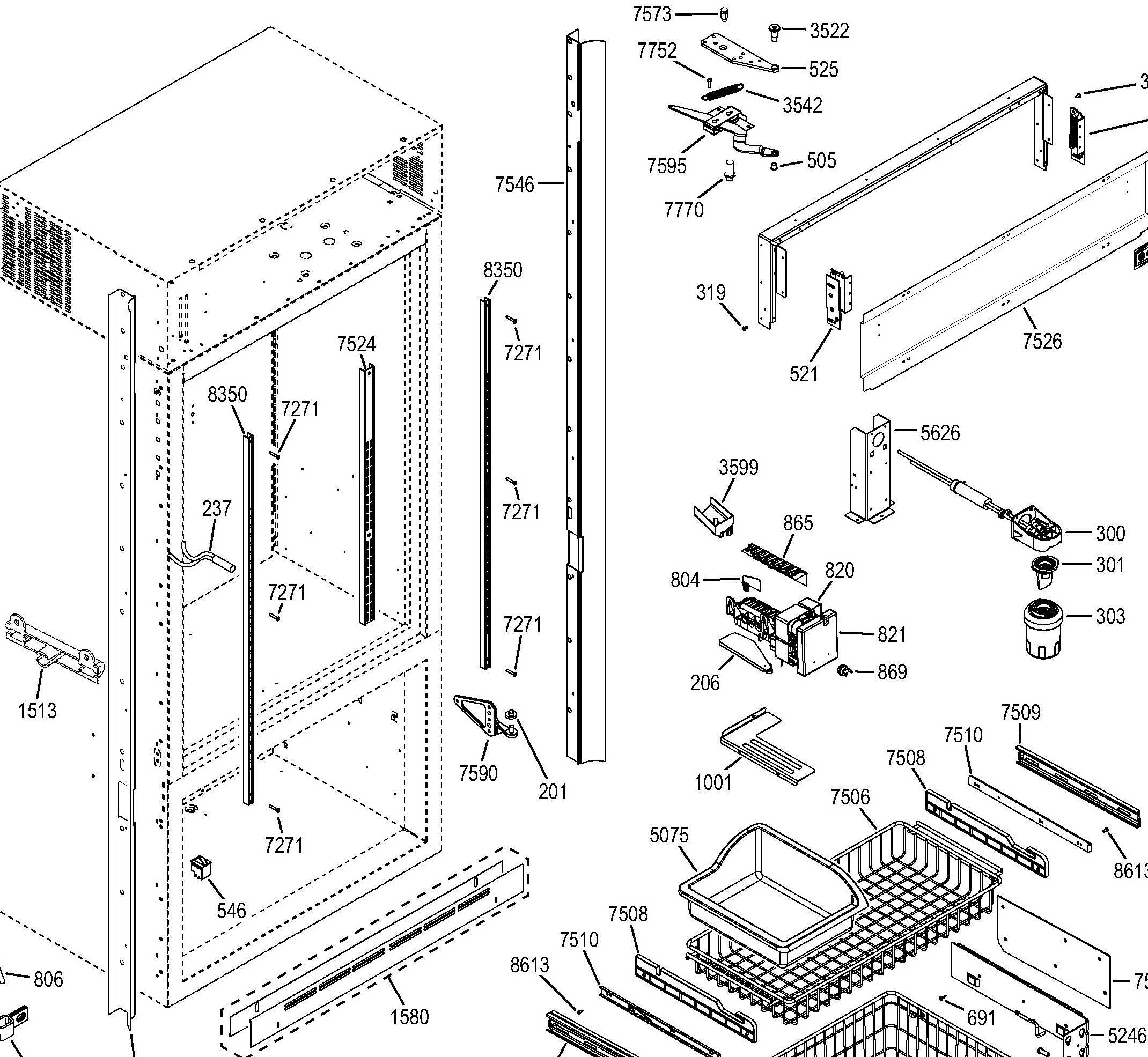 ZIC360NHARH Exploded View 4 appliance exploded-view parts diagram