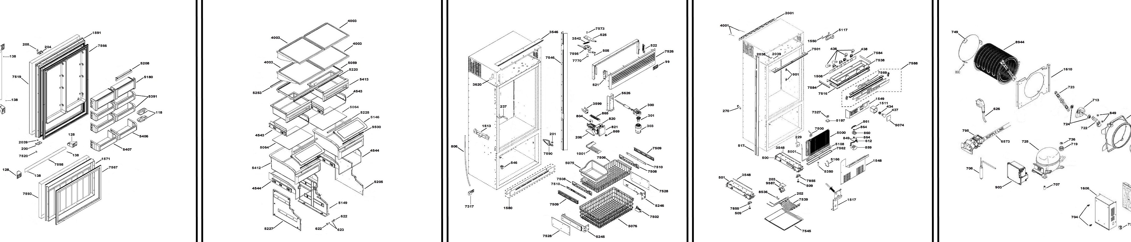 ZICP360NHALH Exploded View 1 appliance exploded-view parts diagram