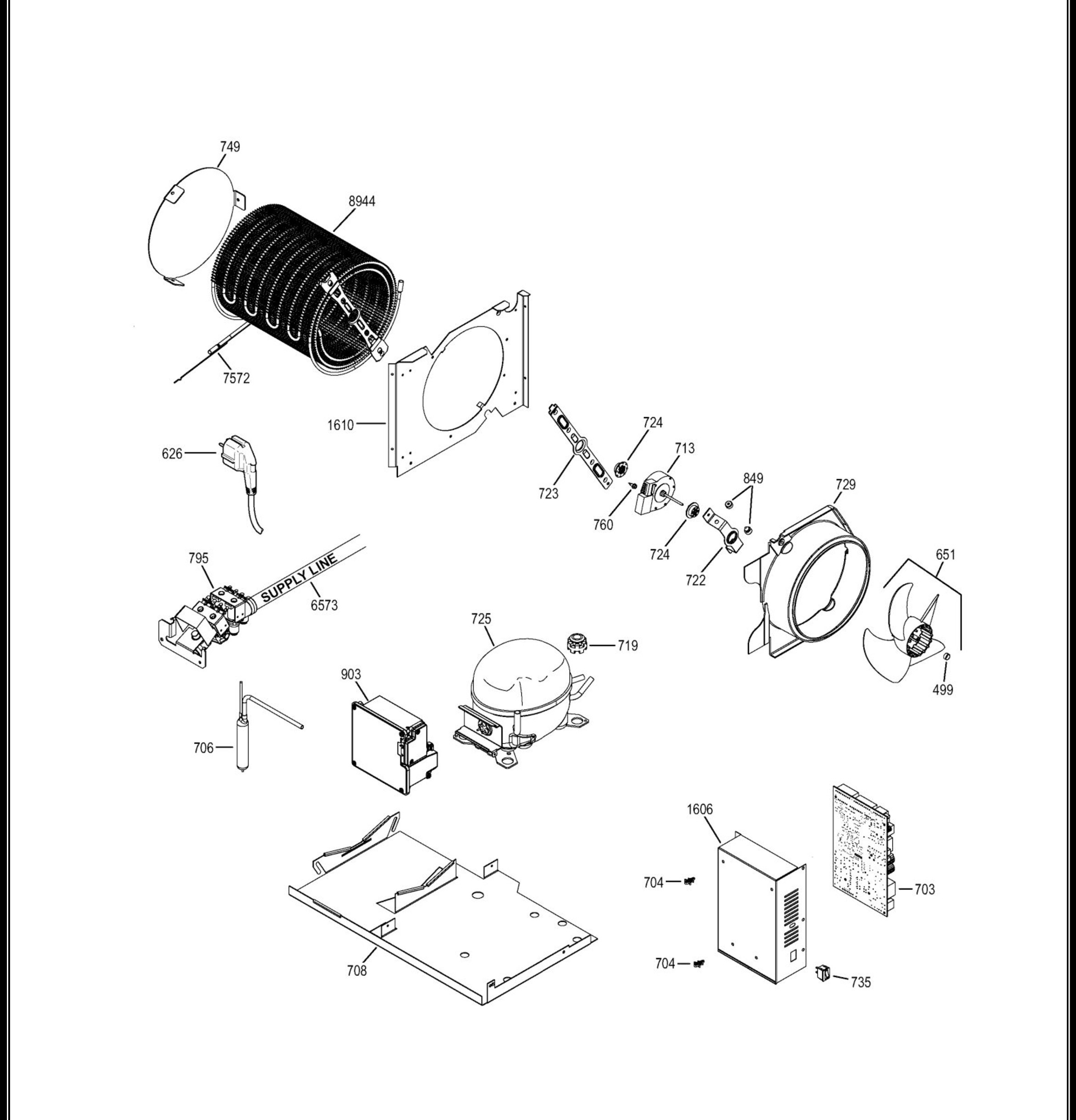 ZICS360NXCRH Exploded View 5 appliance exploded-view parts diagram