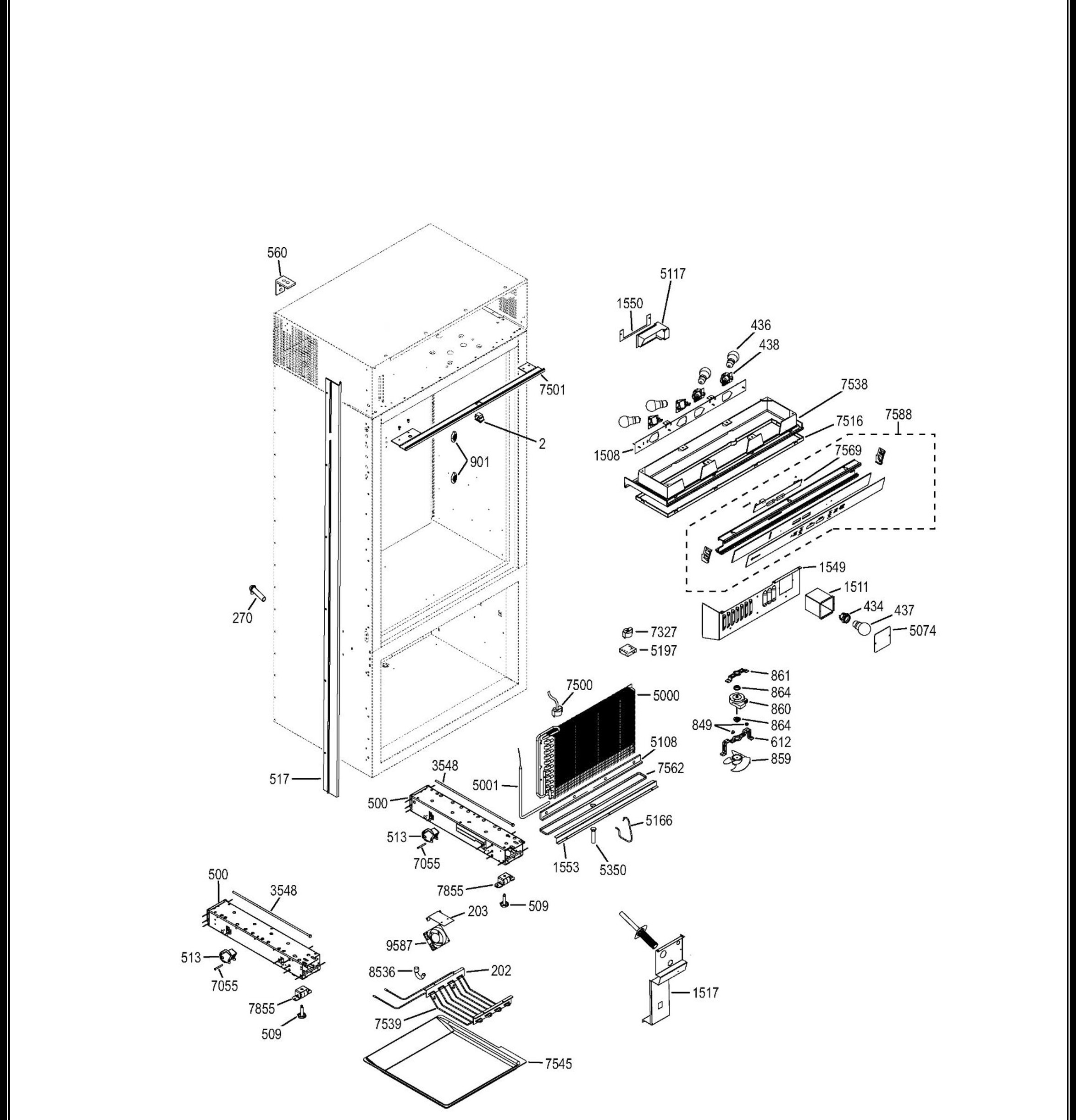 ZICS360NXCRH Exploded View 4 appliance exploded-view parts diagram
